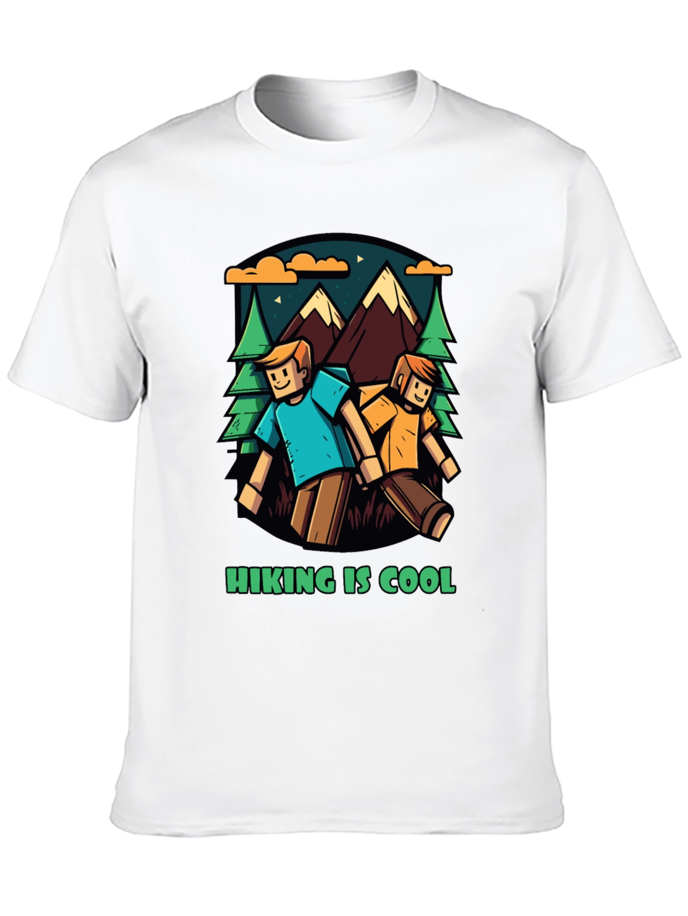 Black Hiking is Cool Graphic T-Shirt view 10