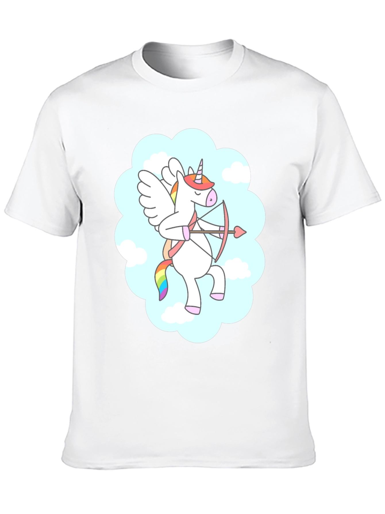 Black Cupid Unicorn Black T-Shirt: Magical Love Arrow! view 10