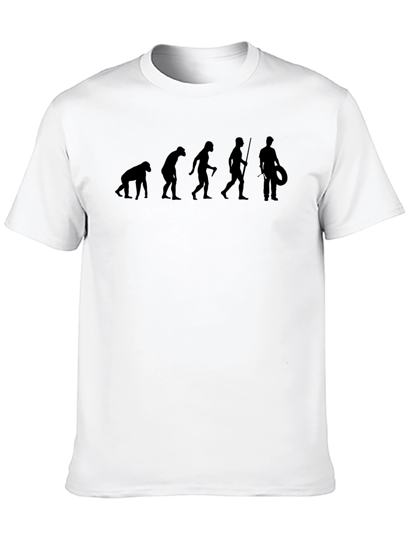 Black Evolution Funny Graphic Black T-Shirt view 10