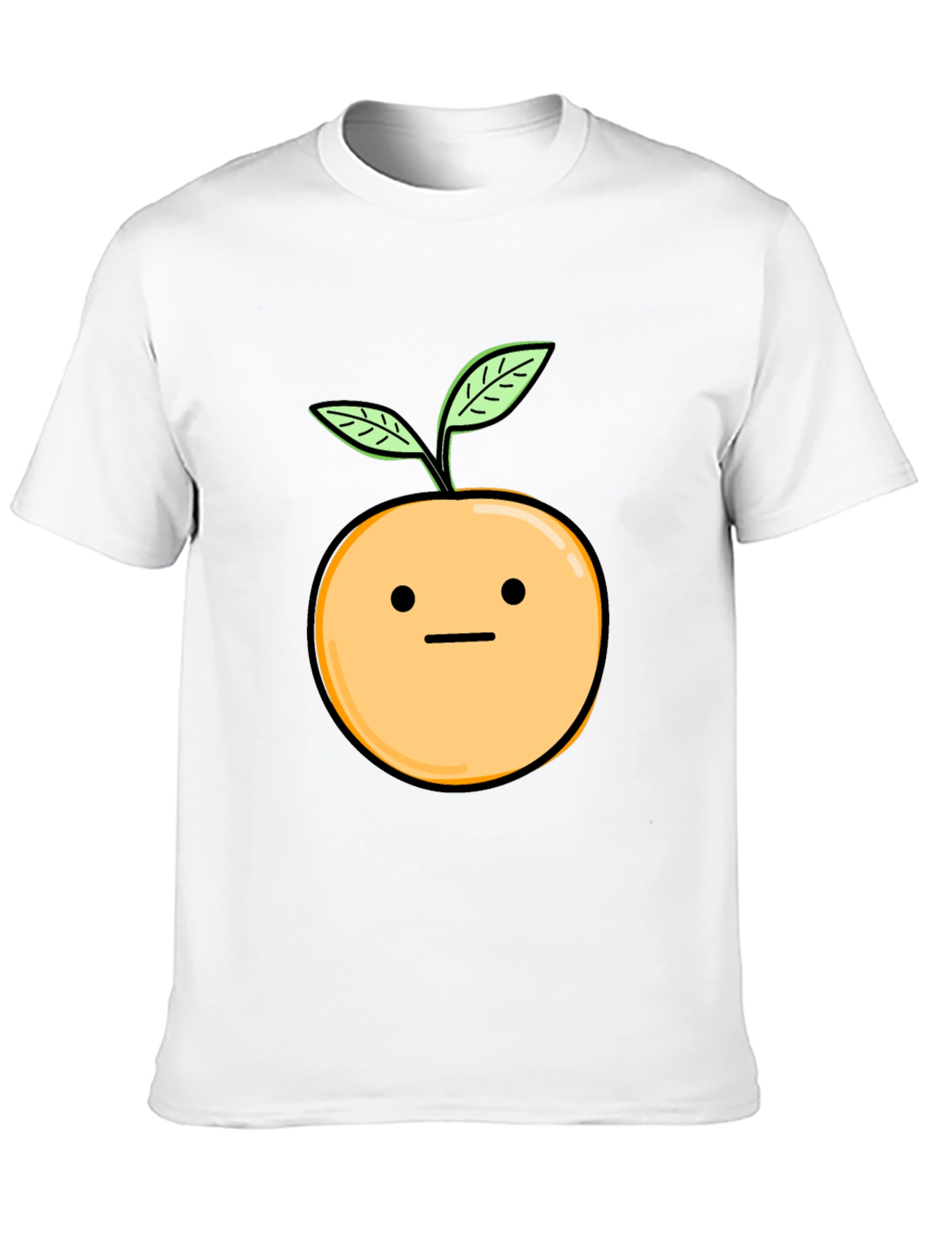 Black Funny Orange Plant T-Shirt view 10