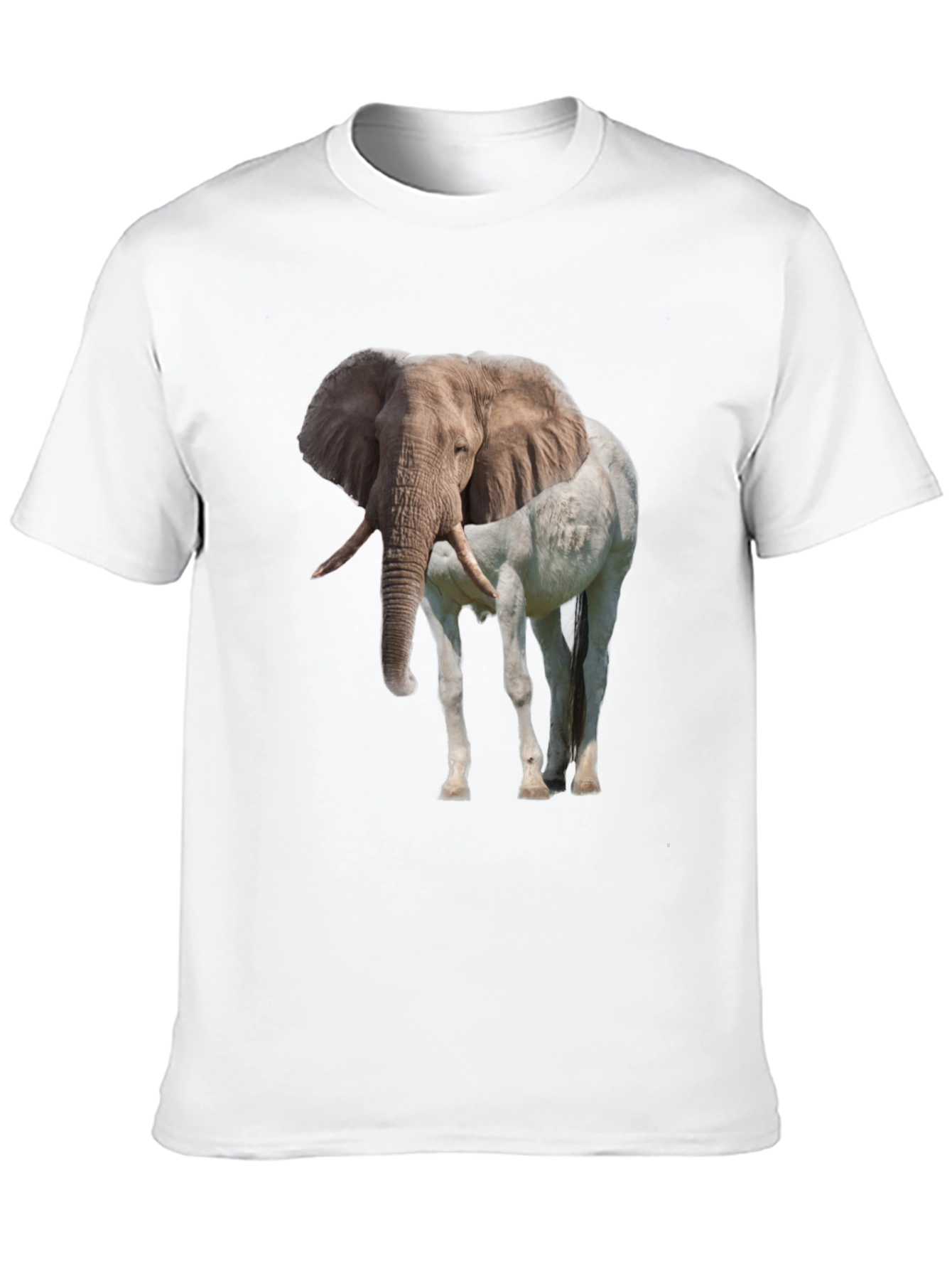 Black Elephant Horse Graphic Tee view 10