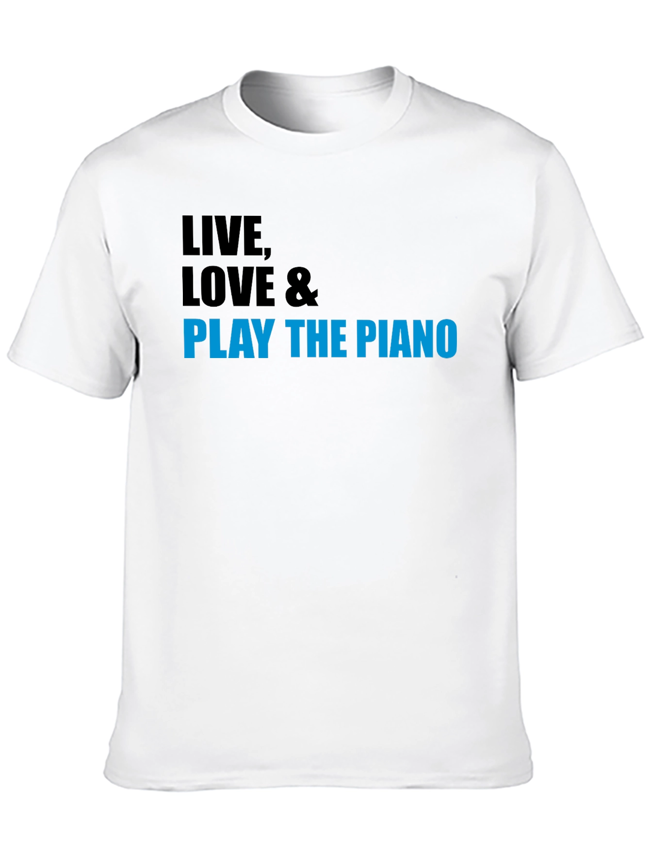 Black Live, Love & Play the Piano T-Shirt view 10