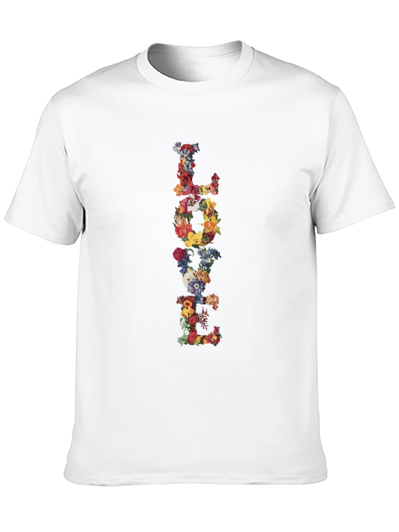 Black Floral LOVE Black T-Shirt Graphic Tee view 10