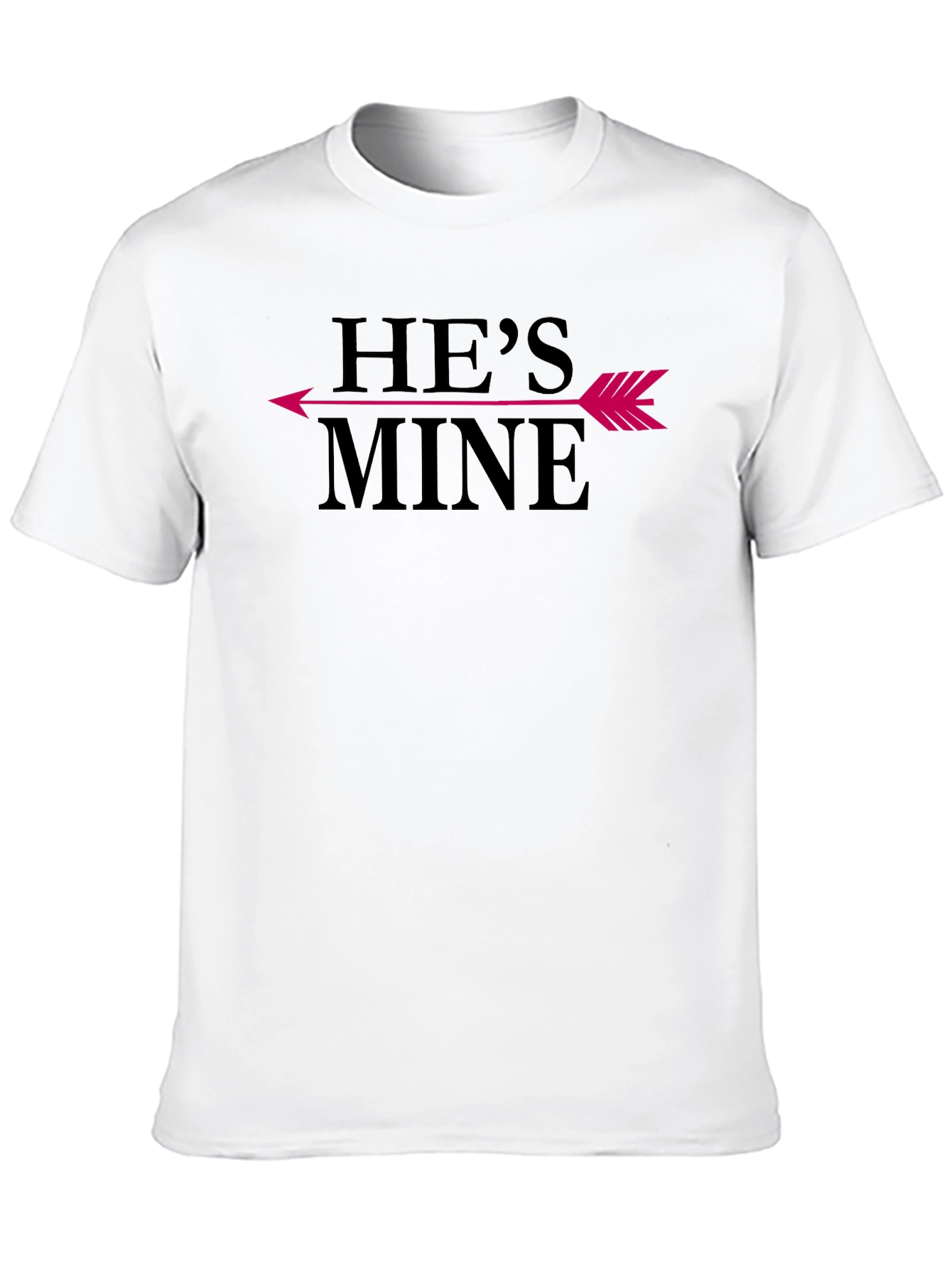 Black He's Mine Graphic Tee - Funny Couples Shirt view 10