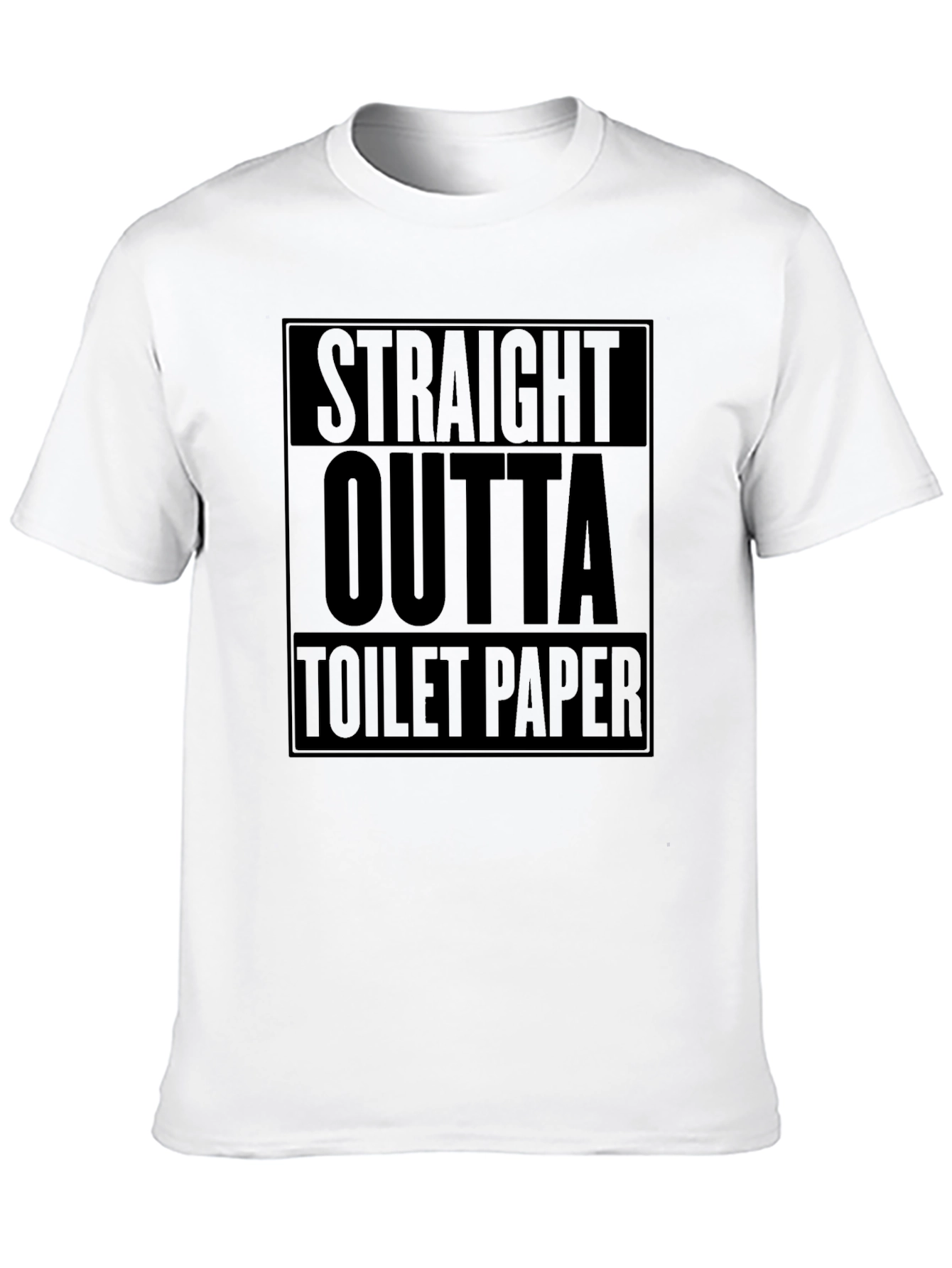 Black Straight Outta Toilet Paper Graphic Tee view 10