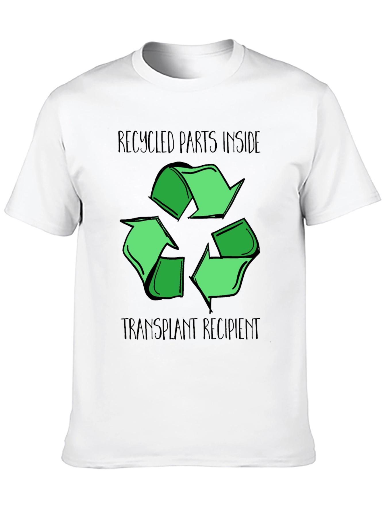 Black Recycled Parts Transplant Recipient Graphic Tee view 10