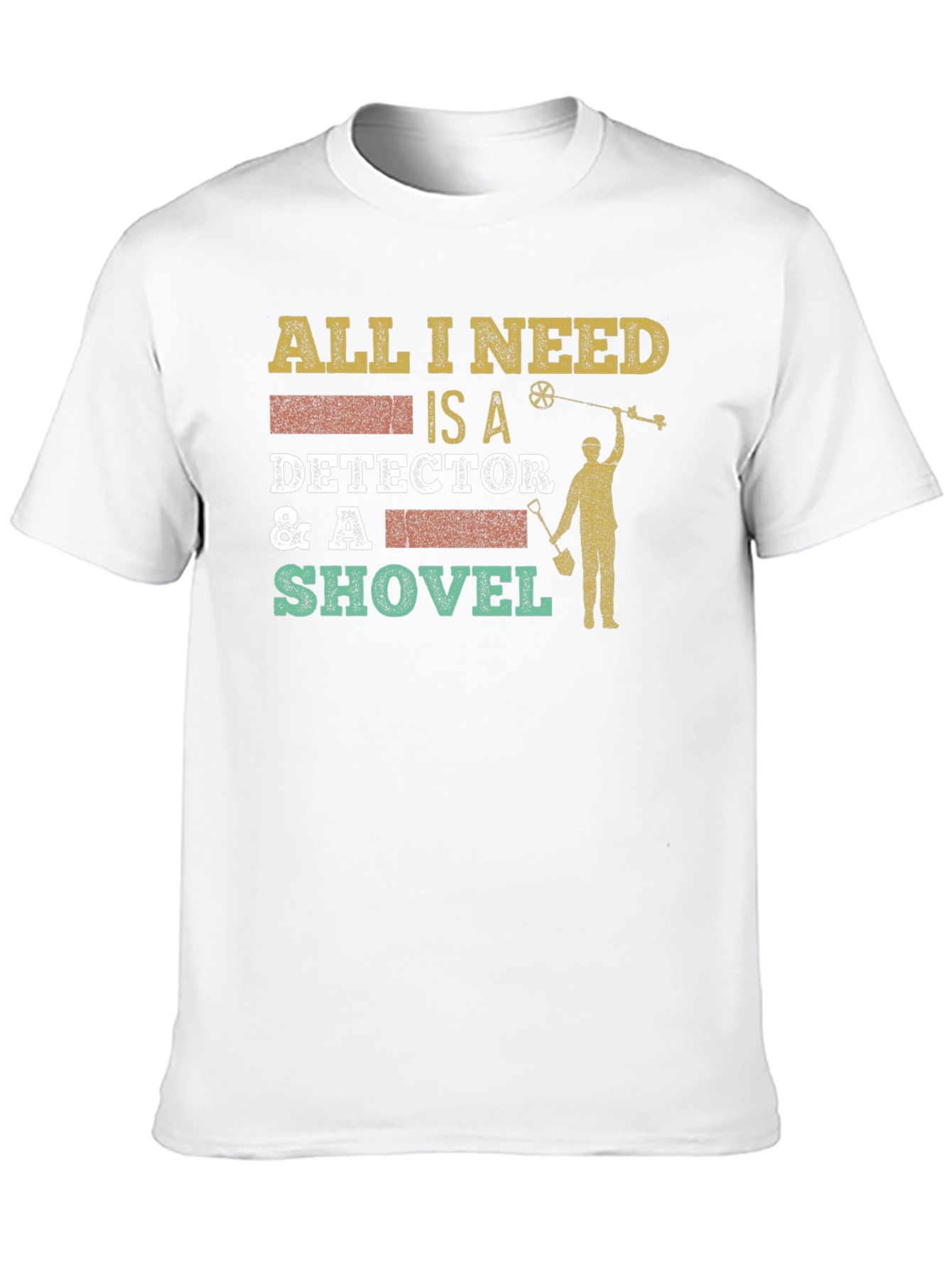 Black Detector & Shovel T-Shirt: Metal Detecting Apparel view 10