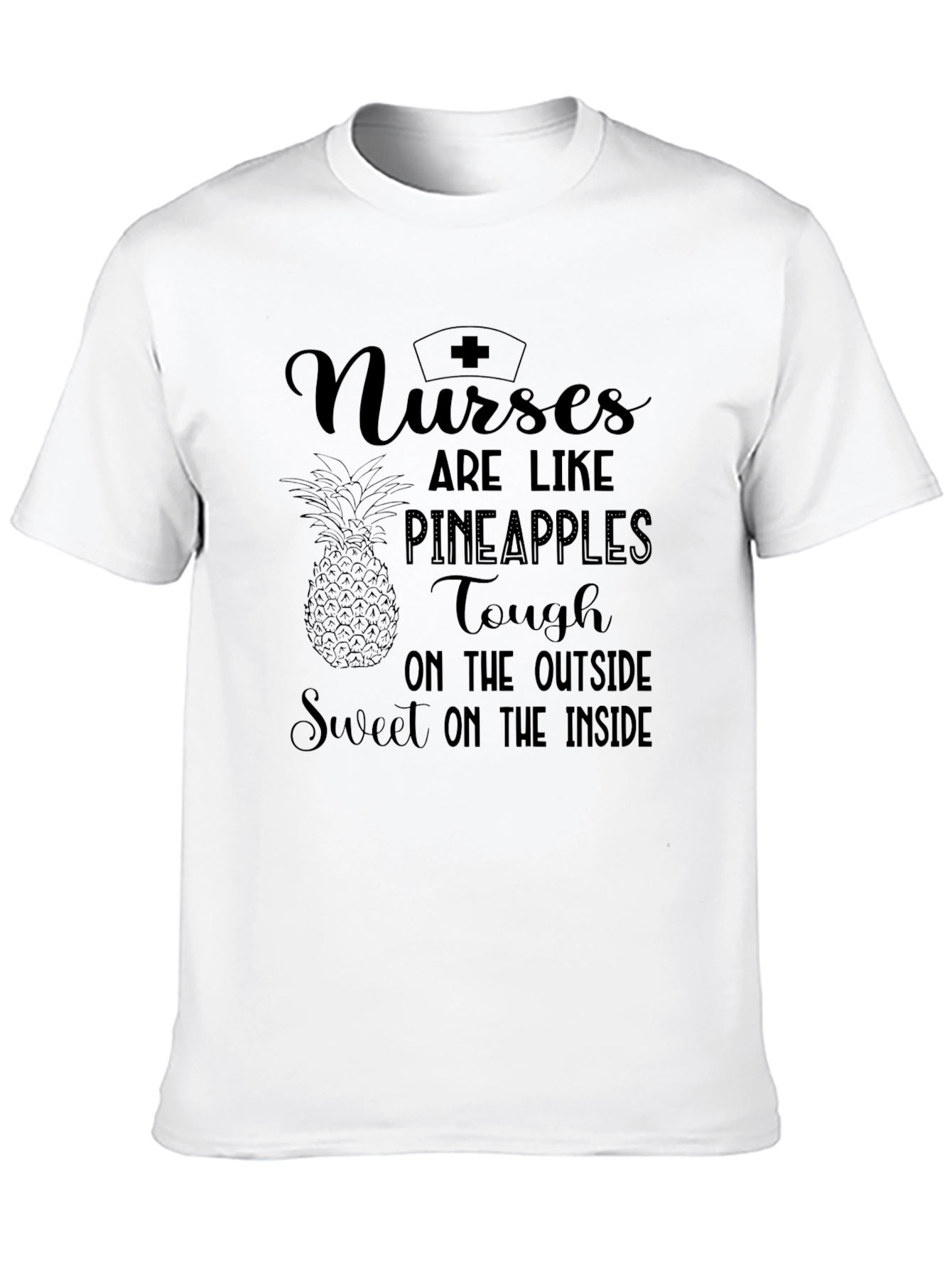 Black Nurses are Like Pineapples Graphic T-Shirt view 10