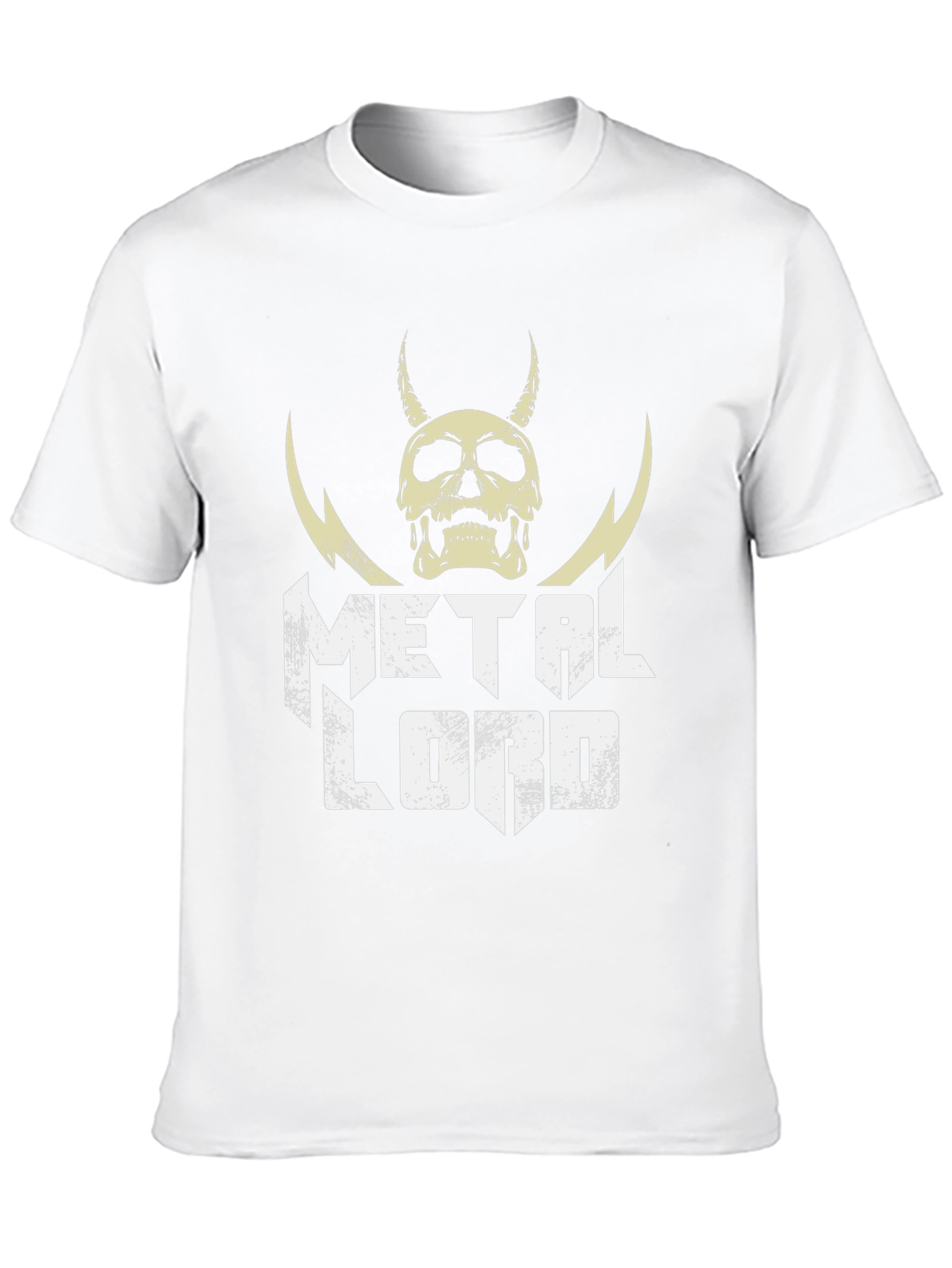 Black Metal Lord Graphic Tee - Black Cotton Skull Design view 10
