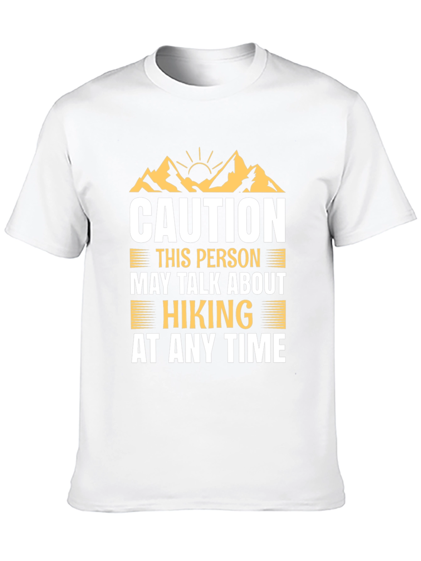 Black Caution: May Talk About Hiking T-Shirt view 10