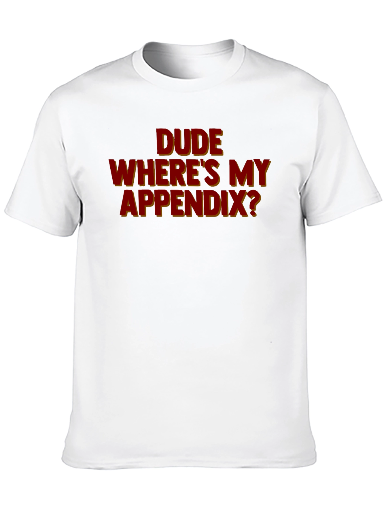Black Dude Where's My Appendix? Graphic Tee - Humor Apparel view 10