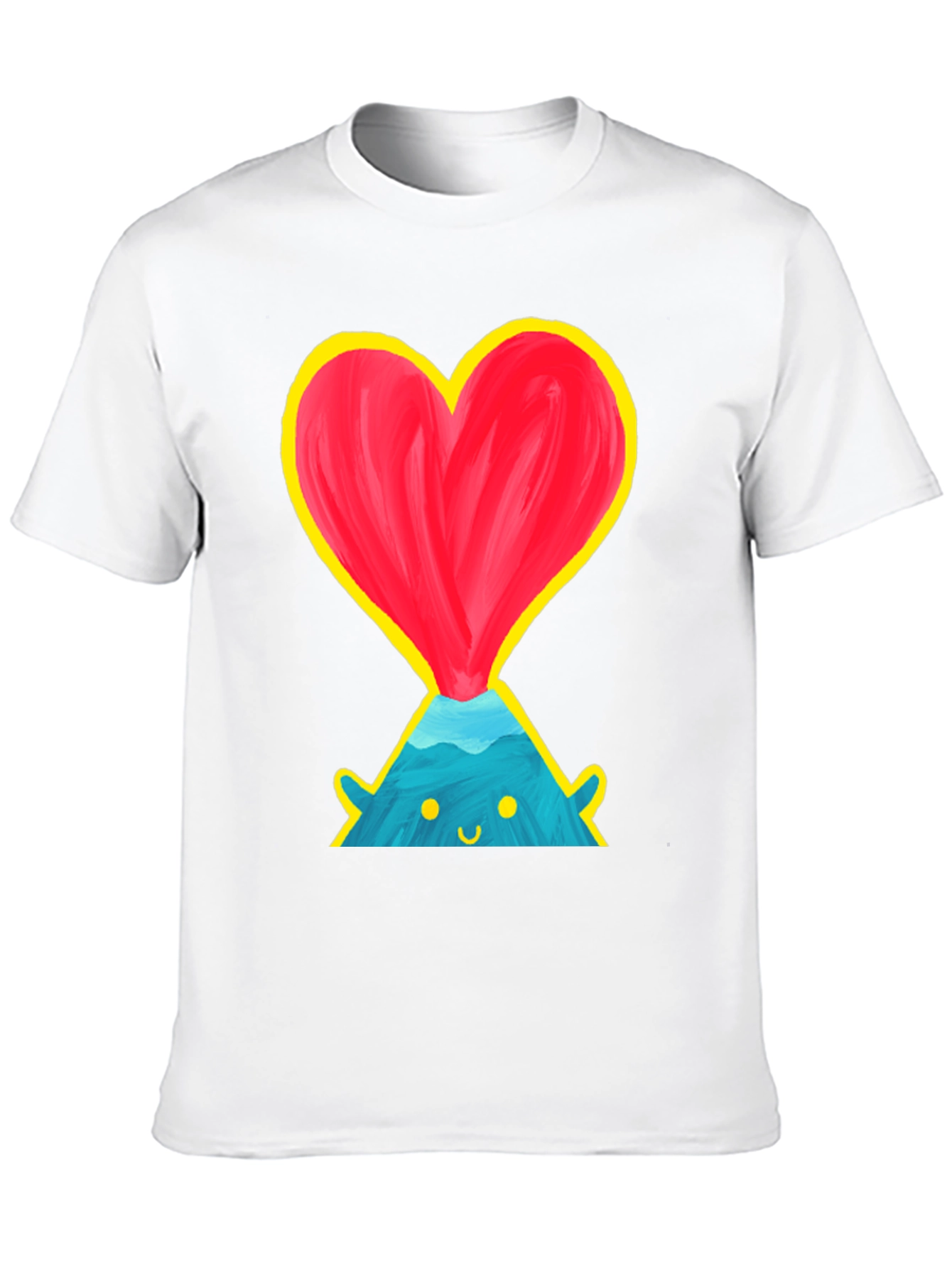 Black Volcano Heart T-Shirt - Erupting Love view 10