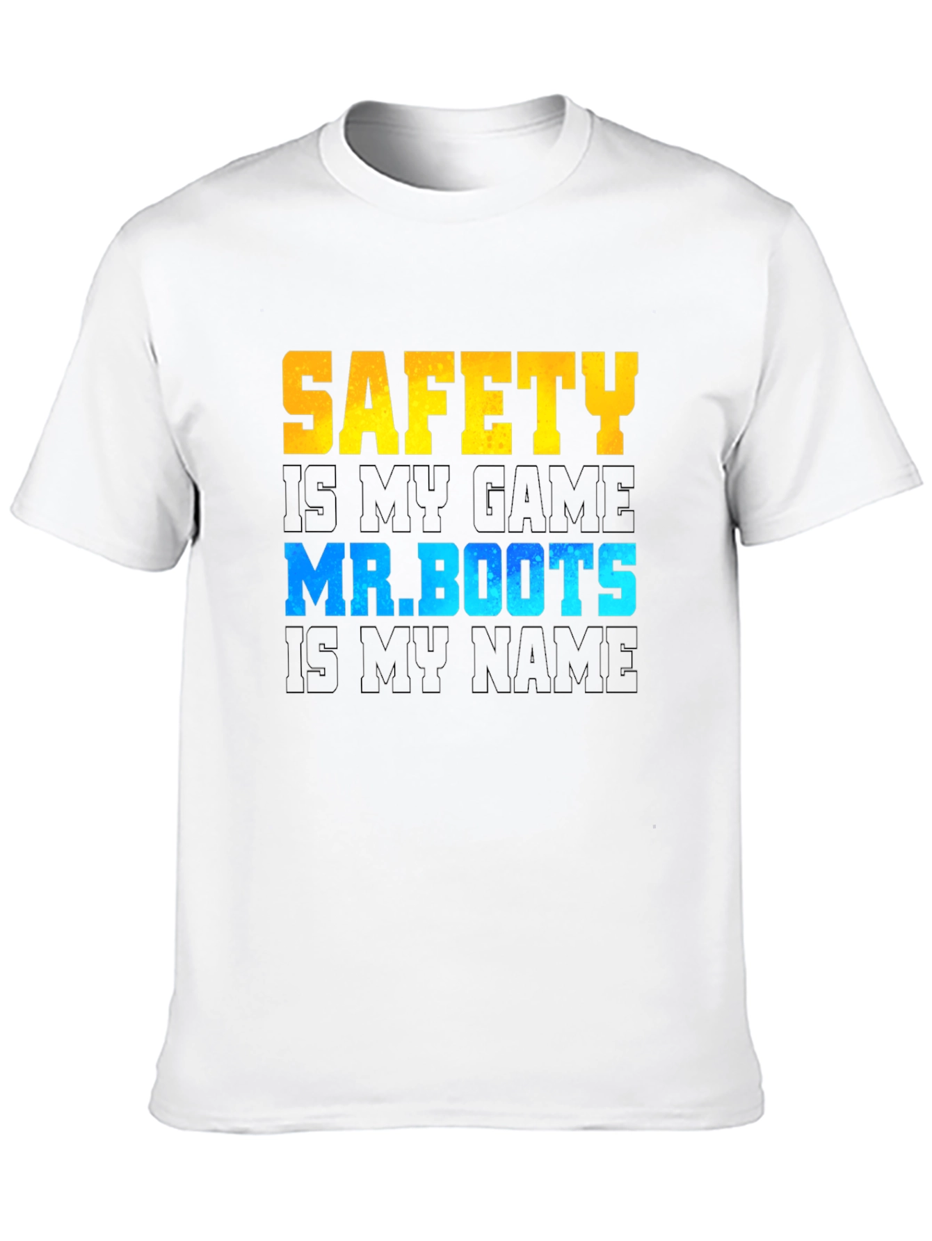 Black Safety is My Game Mr. Boots T-Shirt view 10