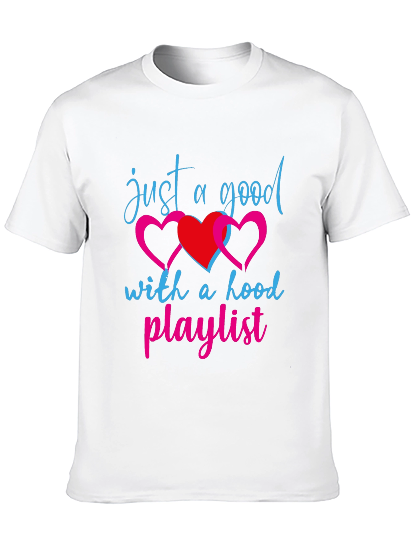 Black Good with Hood Playlist Black T-Shirt view 10