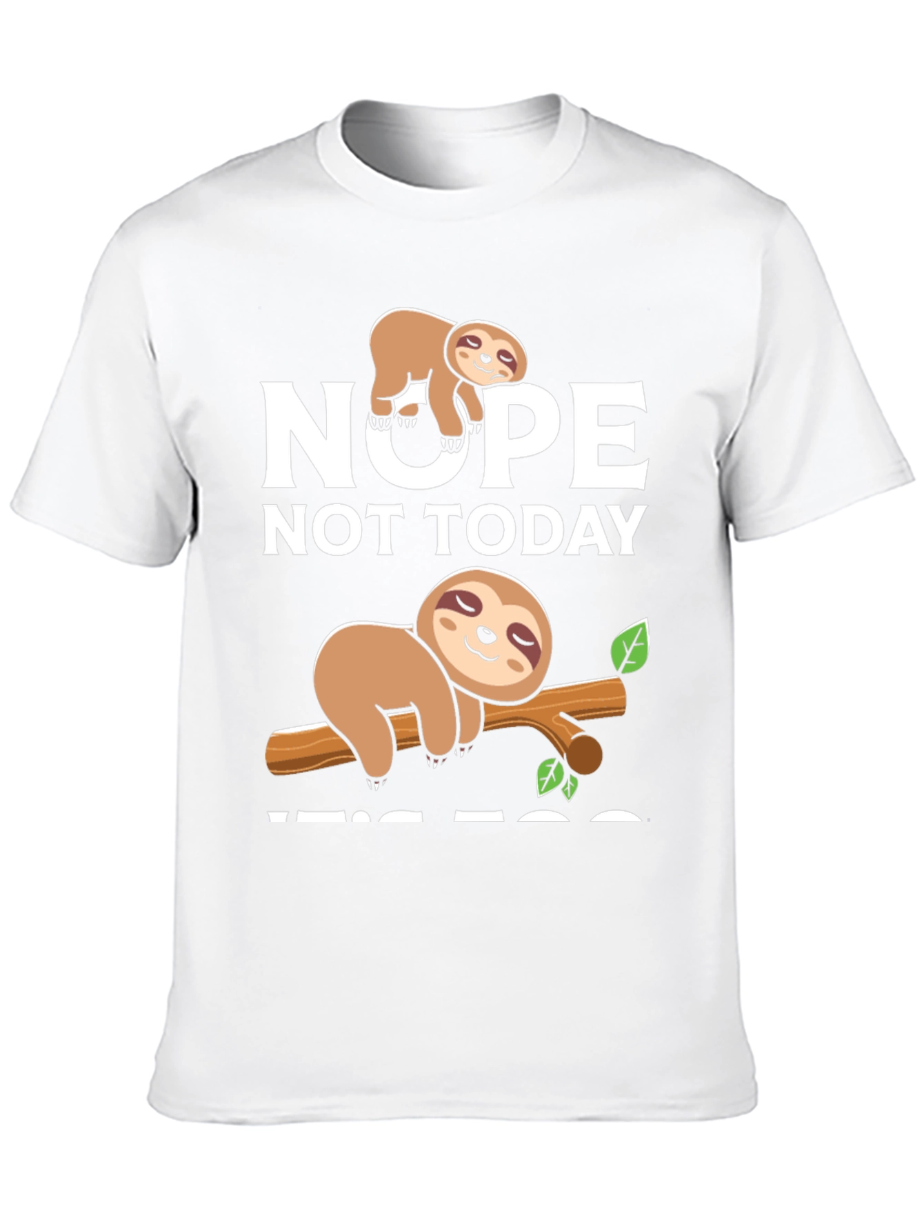 Black Nope Not Today Sloth Graphic Tee - Comfort & Style view 10