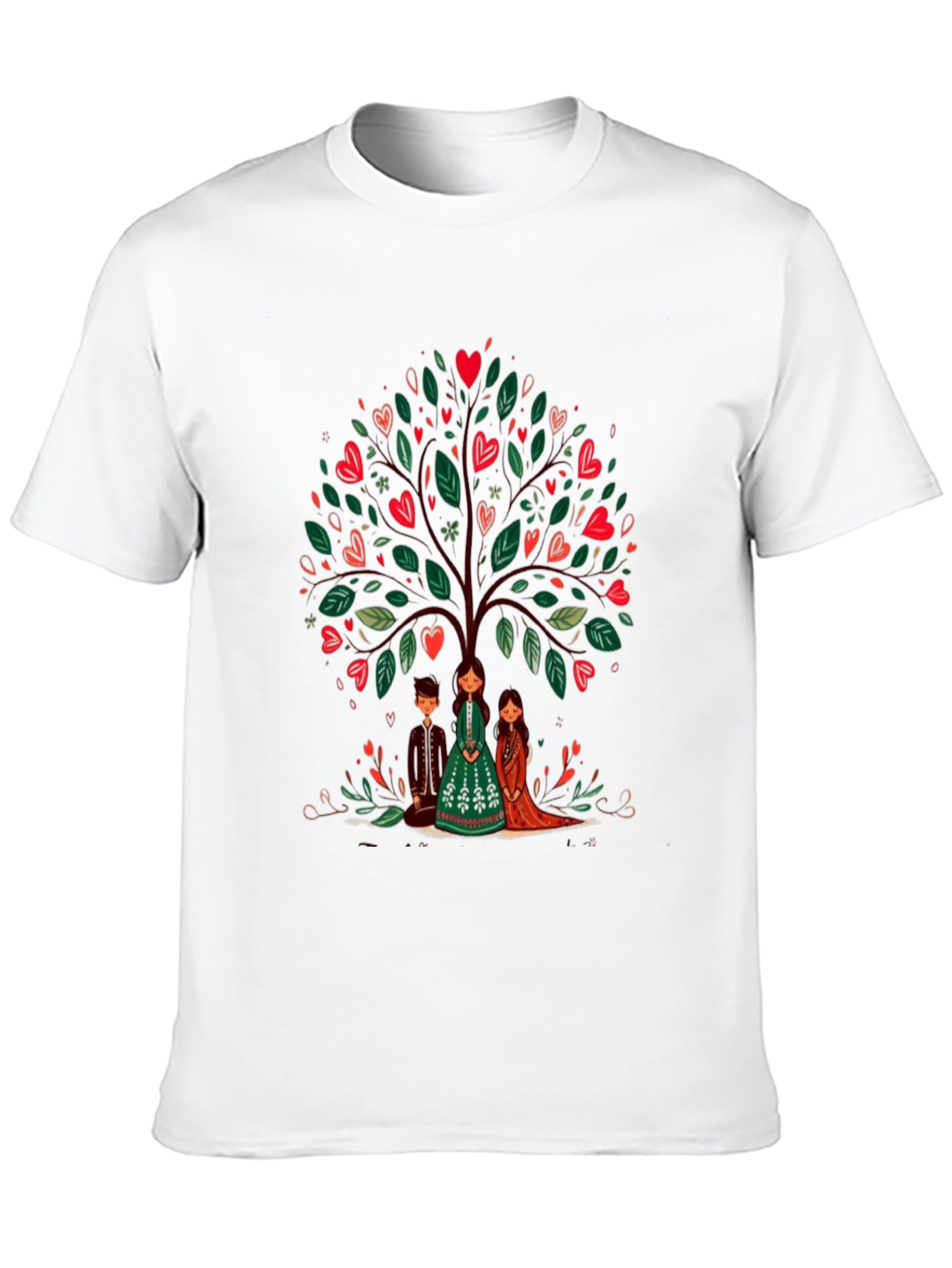 Black Heart Tree Graphic Tee - Whimsical Design view 10