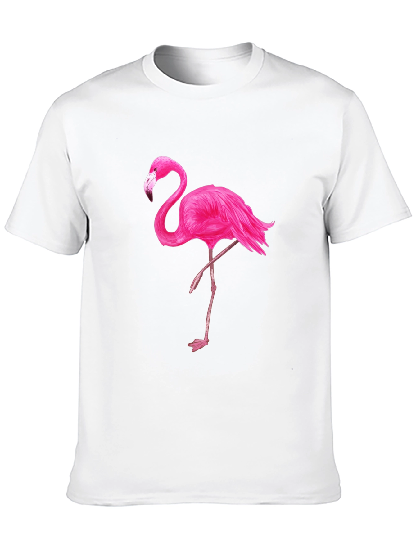 Black T-Shirt with Pink Flamingo Graphic - 10