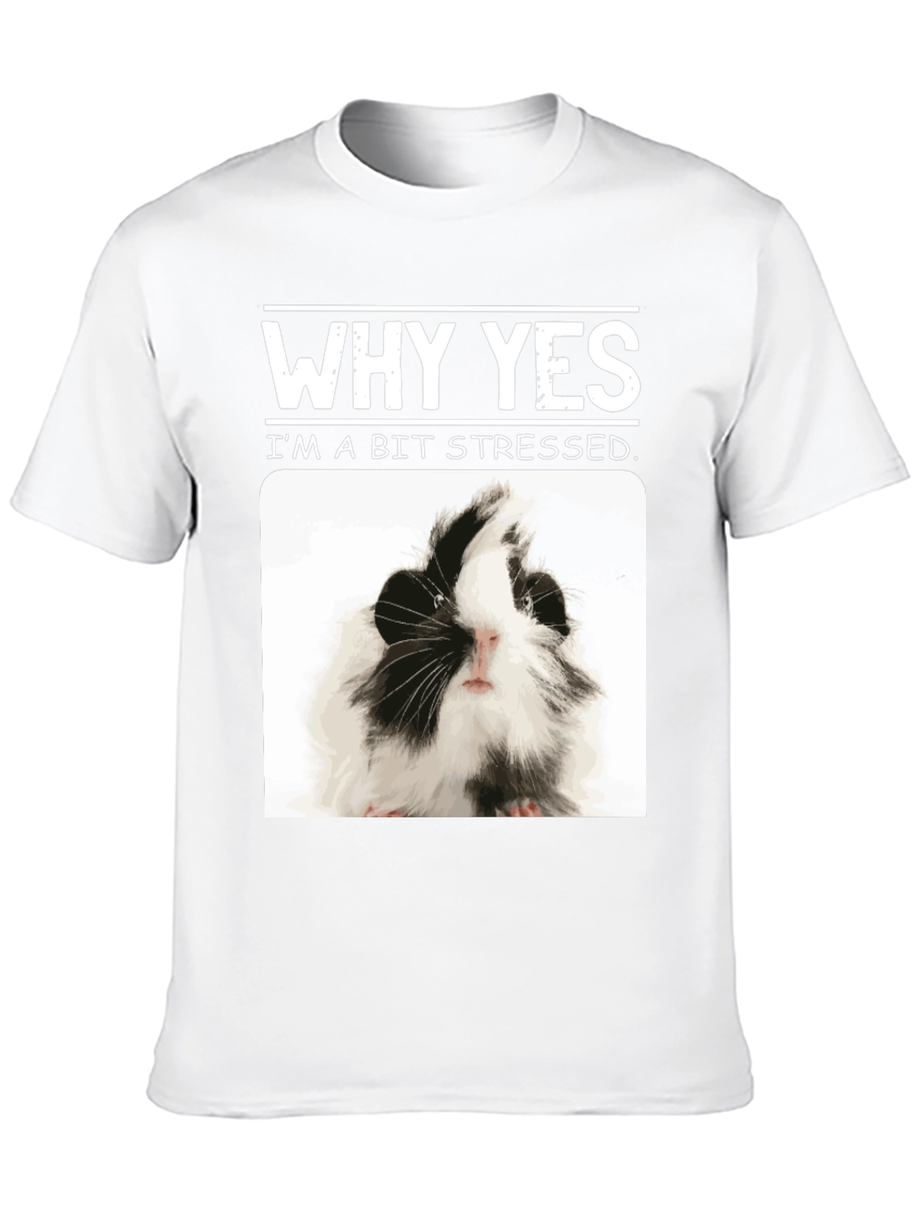 Black Why Yes I'm A Bit Stressed Guinea Pig T-Shirt view 10
