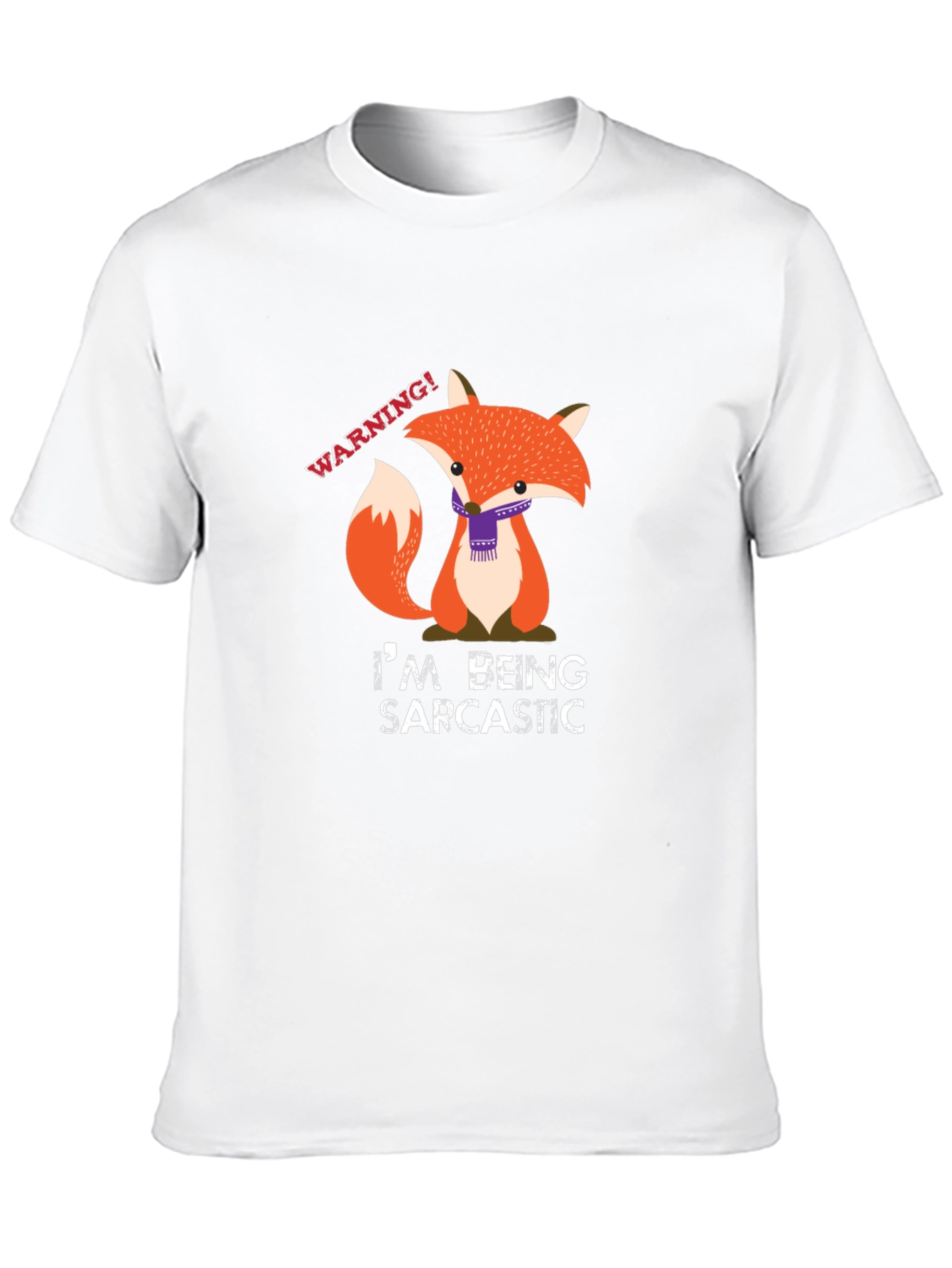Black Sarcastic Fox Graphic Tee - Funny Animal Shirt view 10