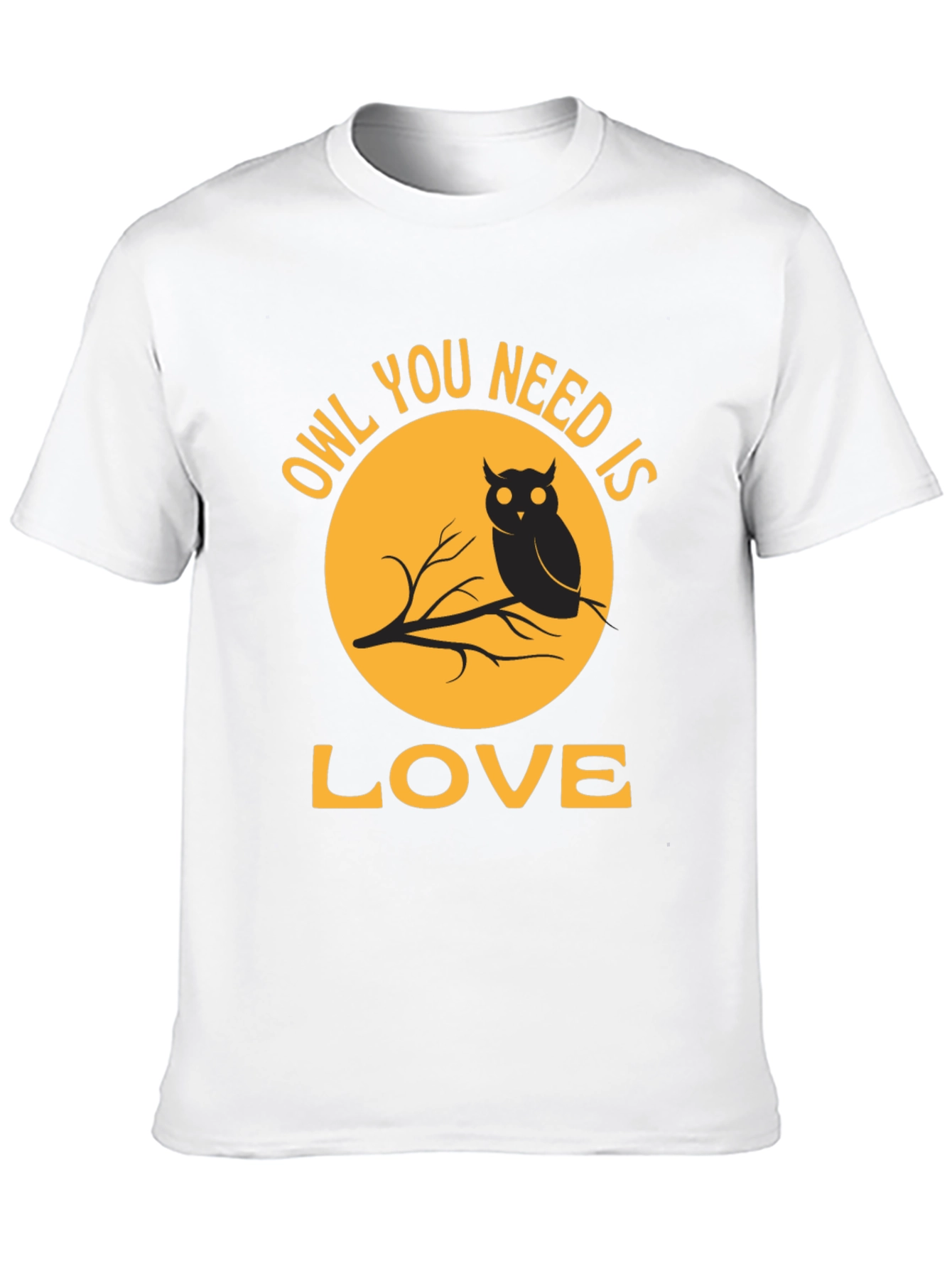Black Owl You Need Is Love T-Shirt - Black view 10
