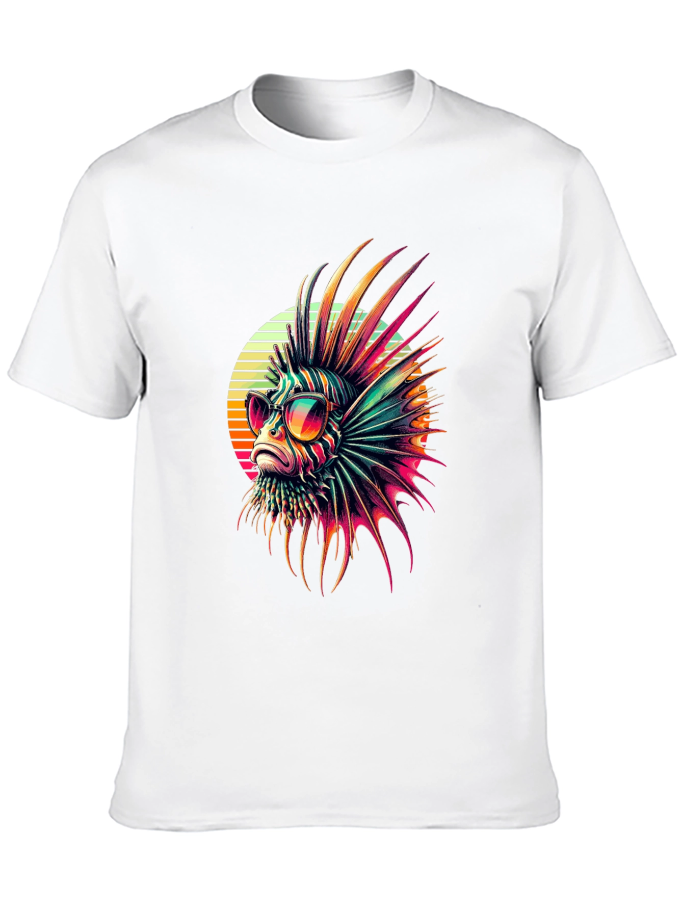 Black Cool Lionfish T-Shirt view 10