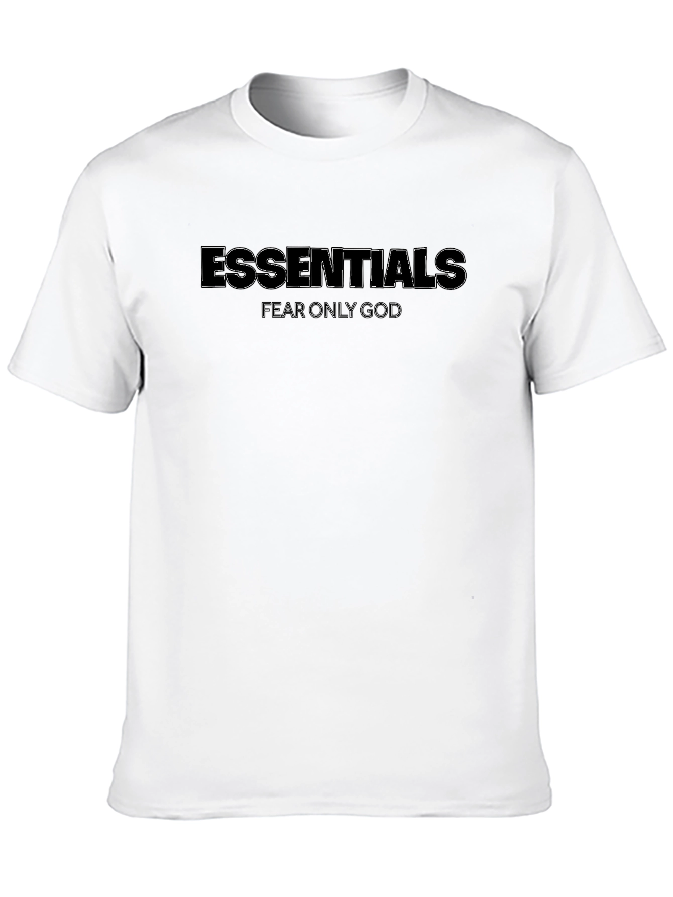 Black Essentials Fear Only God Black Graphic Tee view 10