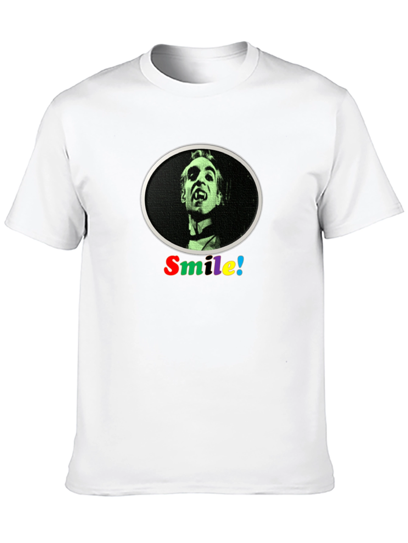 Black Smile Vampire Tee - Unisex Graphic T-Shirt view 10