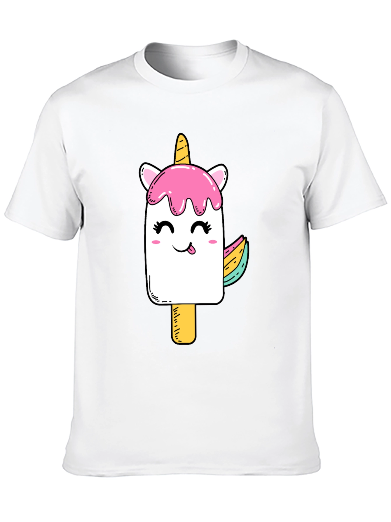 Black Unicorn Popsicle Graphic Black T-Shirt view 10