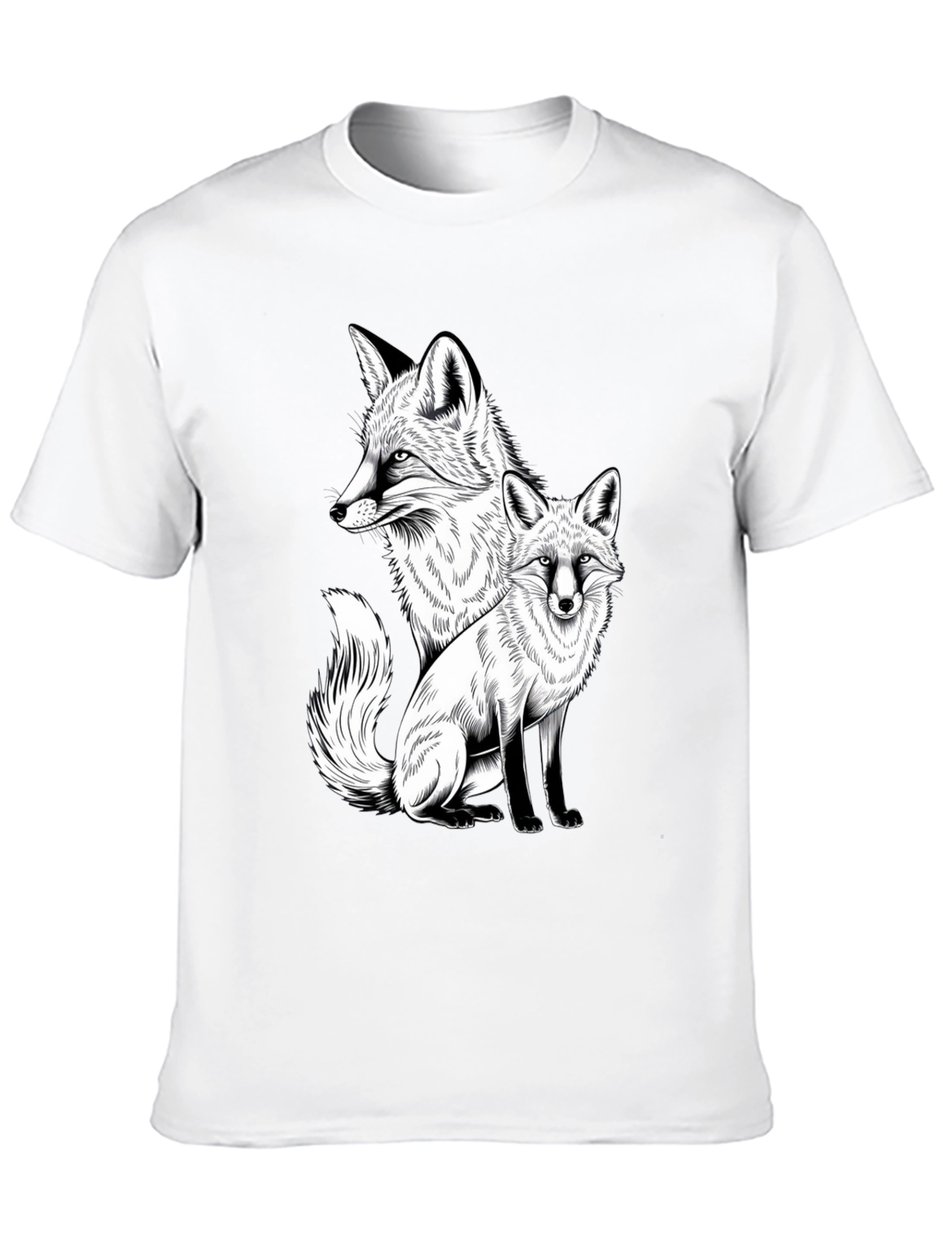 Black Fox Graphic Tee - Stylish Animal Print Shirt view 10