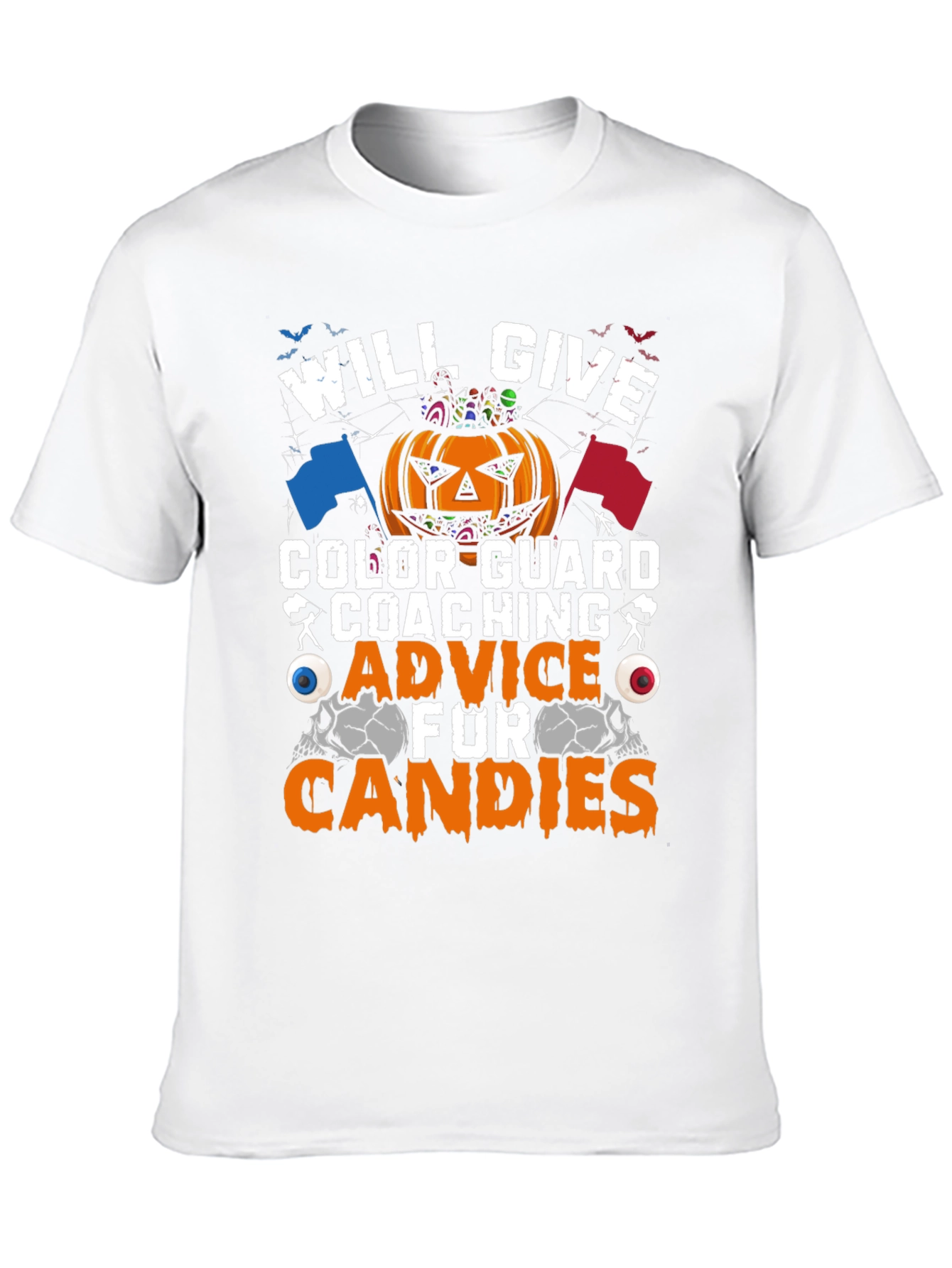 Black Halloween Color Guard Coaching T-Shirt view 10