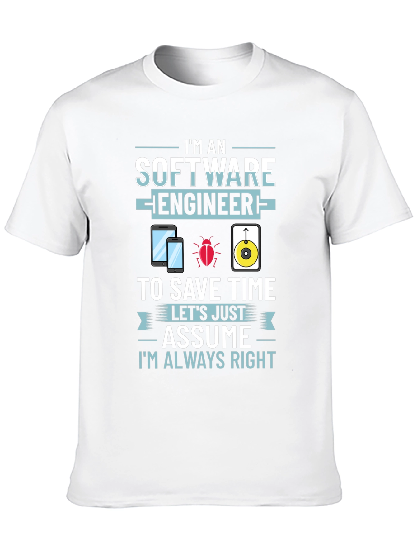 Black Software Engineer Novelty Graphic T-Shirt view 10