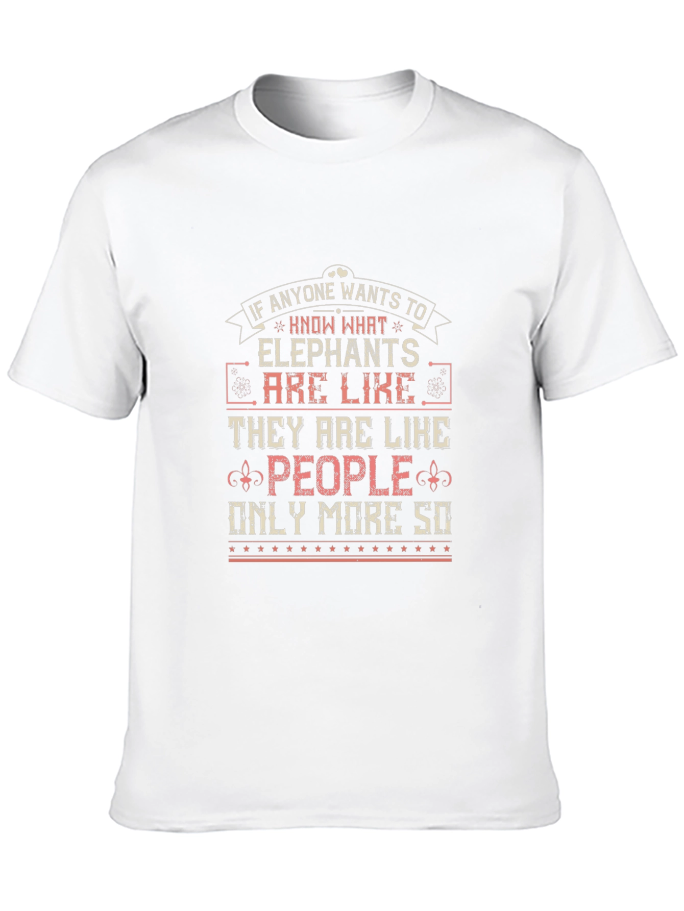 Black Elephant People Funny Graphic T-Shirt view 10