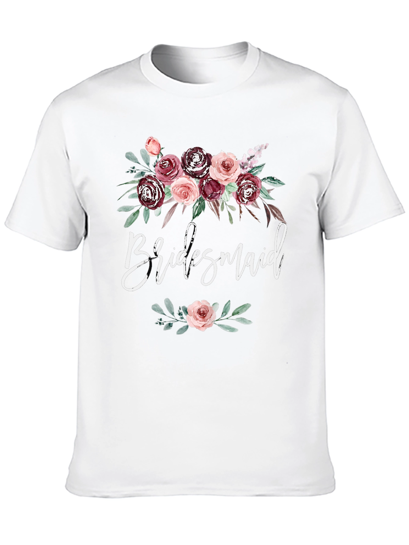 Black Bridesmaid Floral T-Shirt view 10