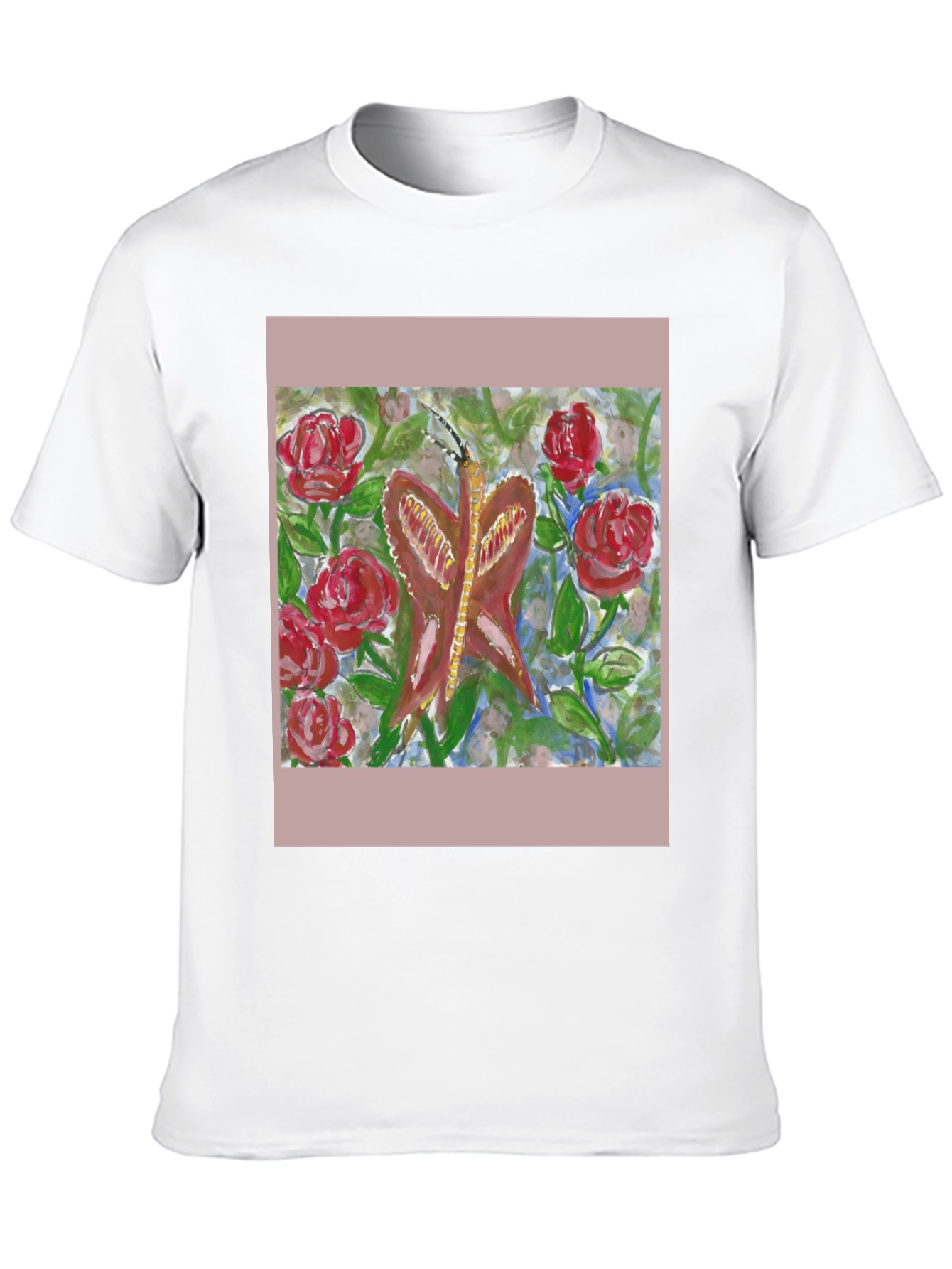Black Butterfly and Roses Graphic Tee - Artistic Design view 10