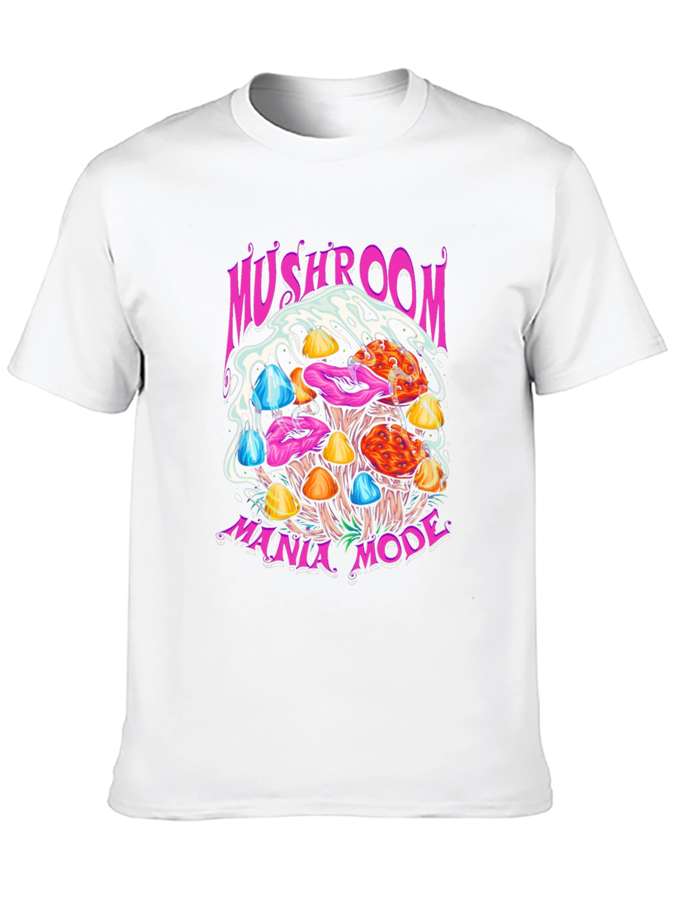 Black Mushroom Mania Mode Graphic Tee view 10