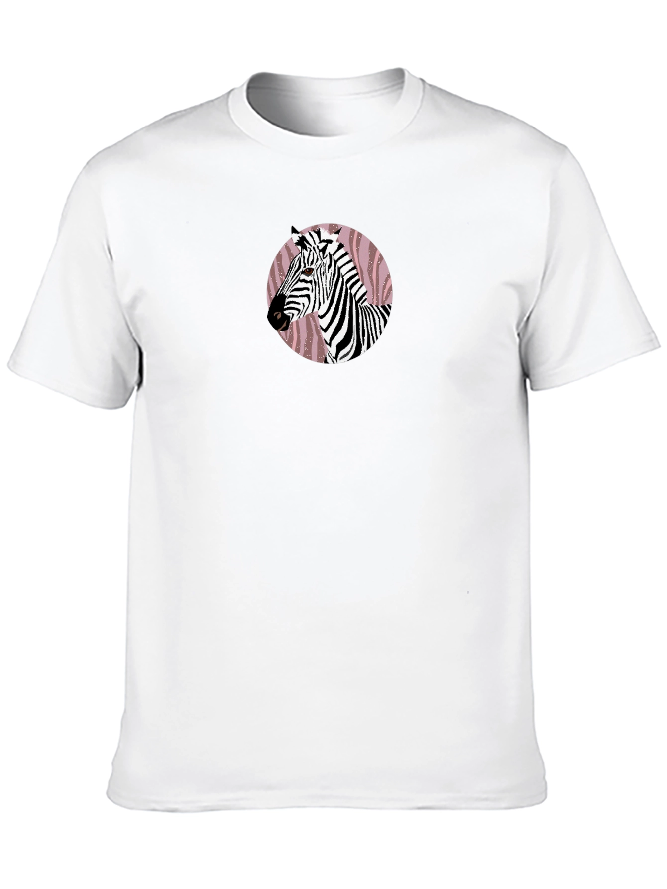 Black Zebra Graphic Print Crew Neck T-Shirt view 10
