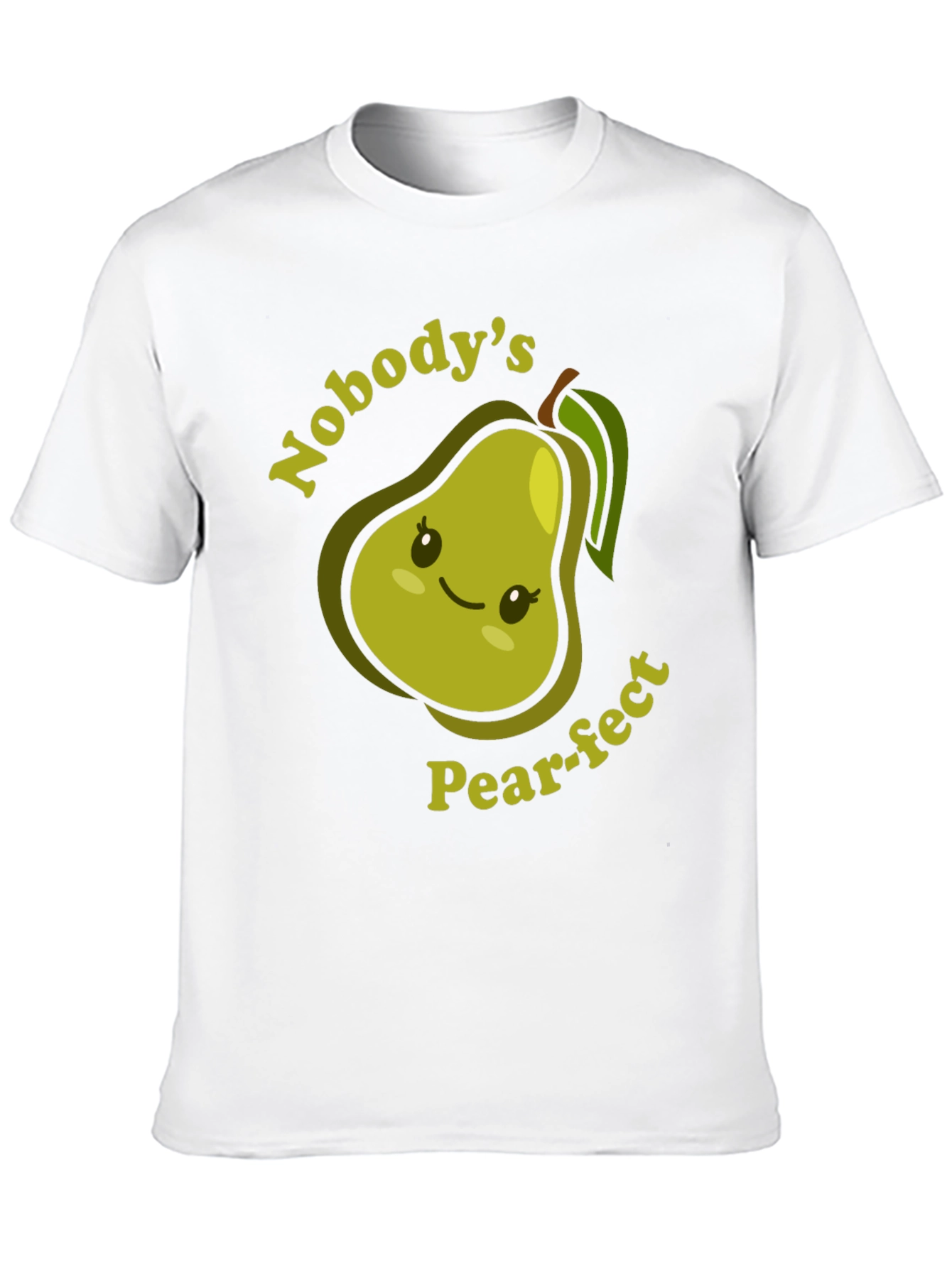Black Nobody's Pear-fect T-Shirt Cute Fruit Pun Tee view 10