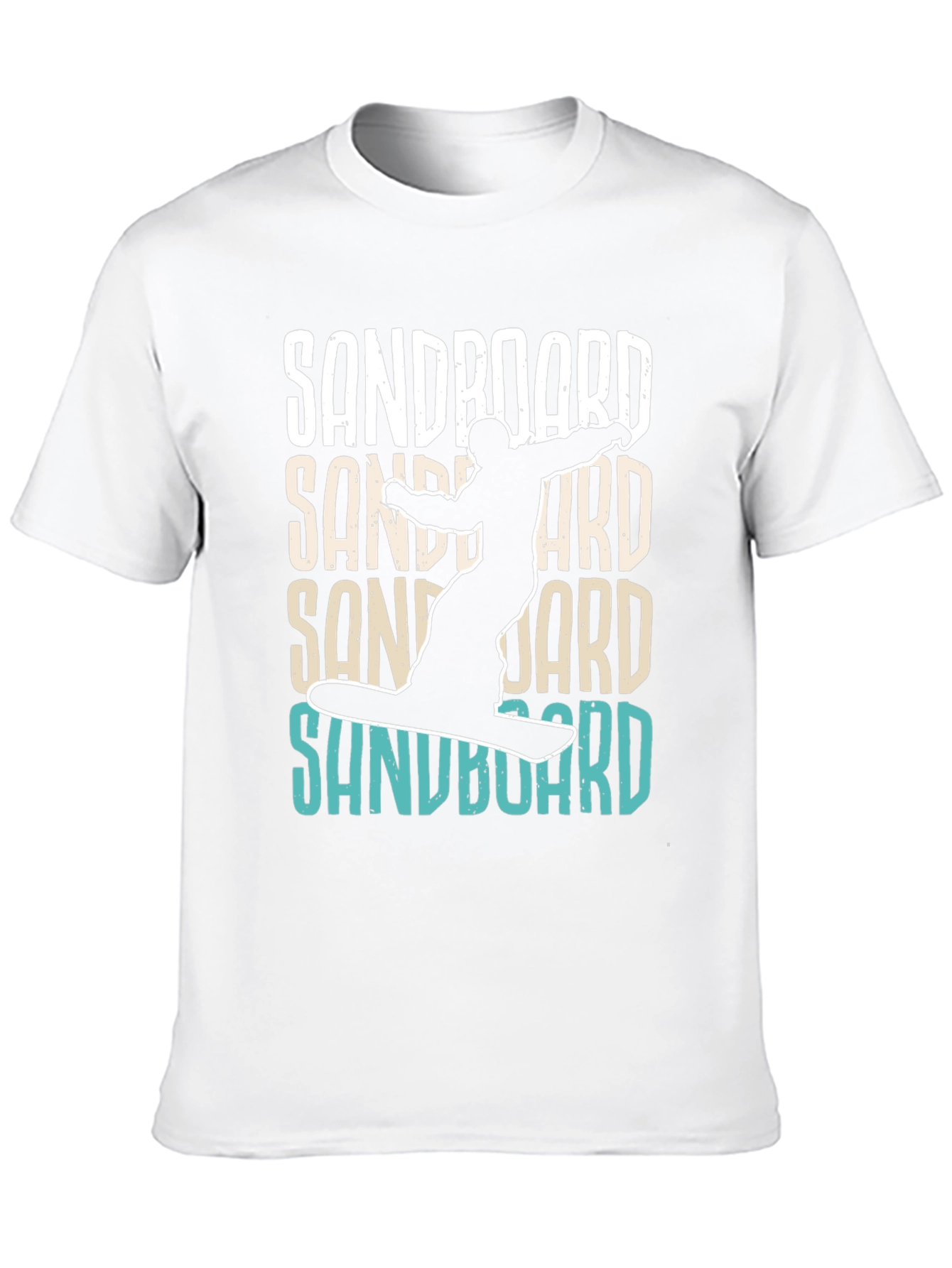 Black Sandboard T-Shirt - Unique Sandboarding Design view 10