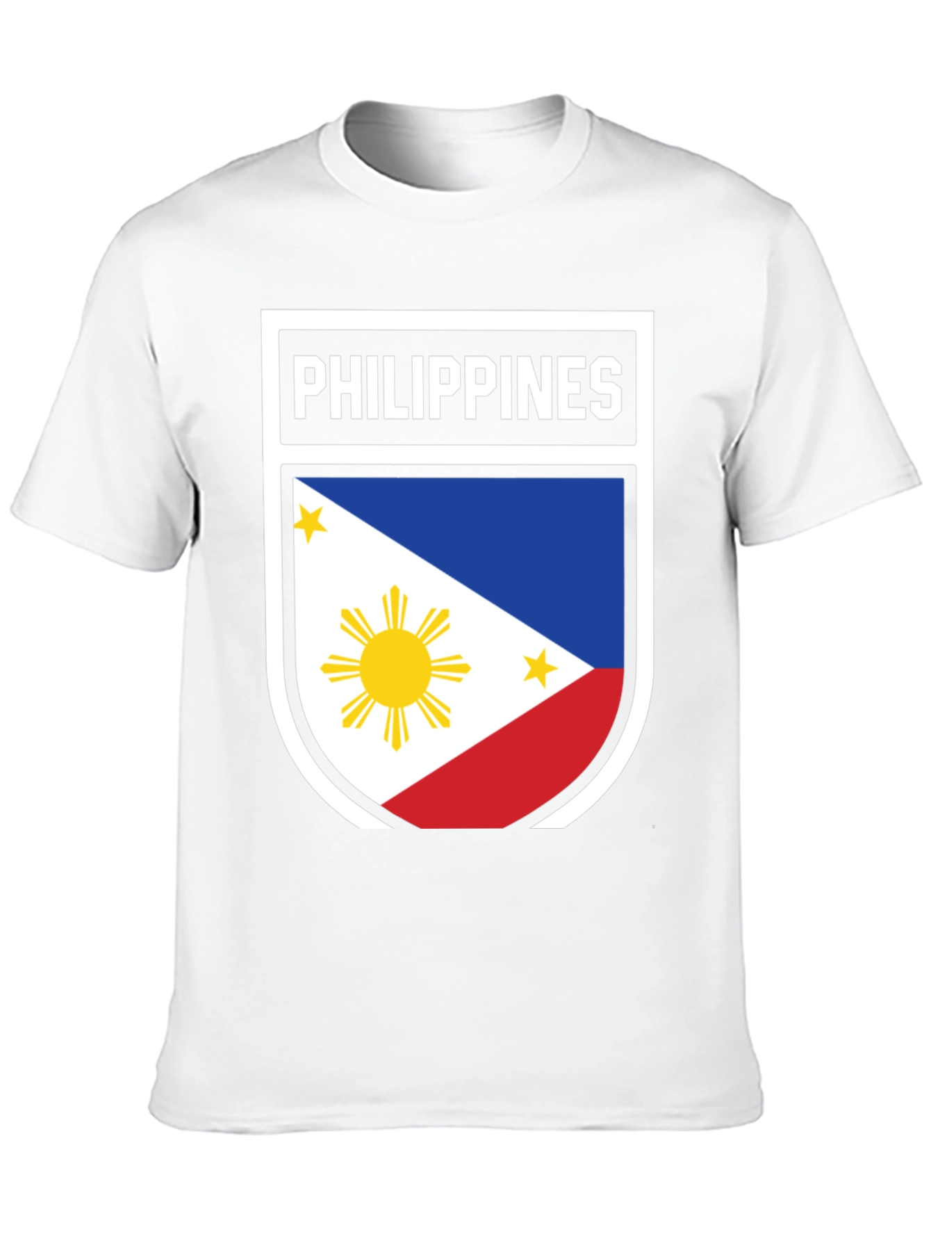 Black Philippines Flag Shield T-Shirt - Patriotic Filipino Pride view 10