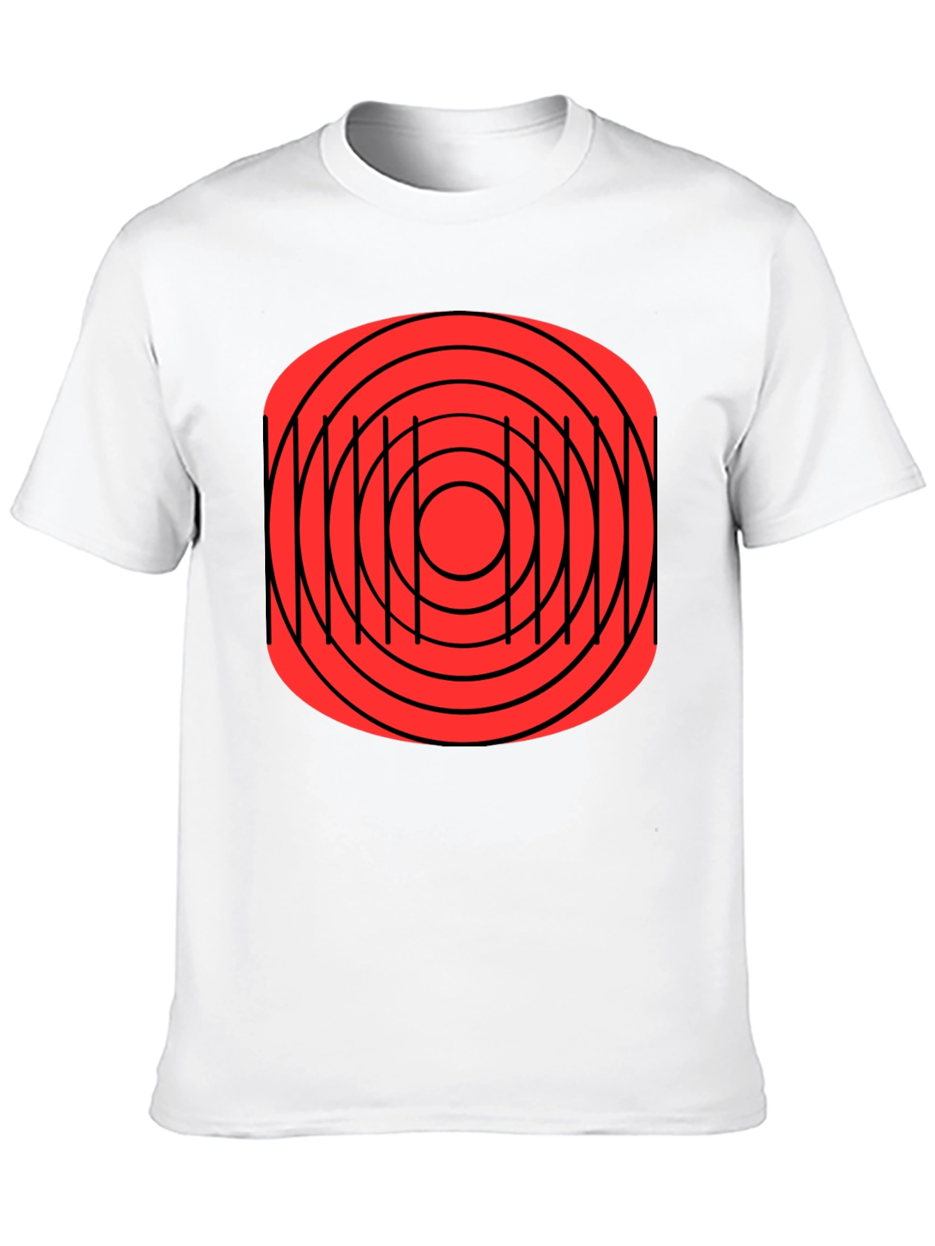 Black Abstract Target Graphic T-Shirt view 10