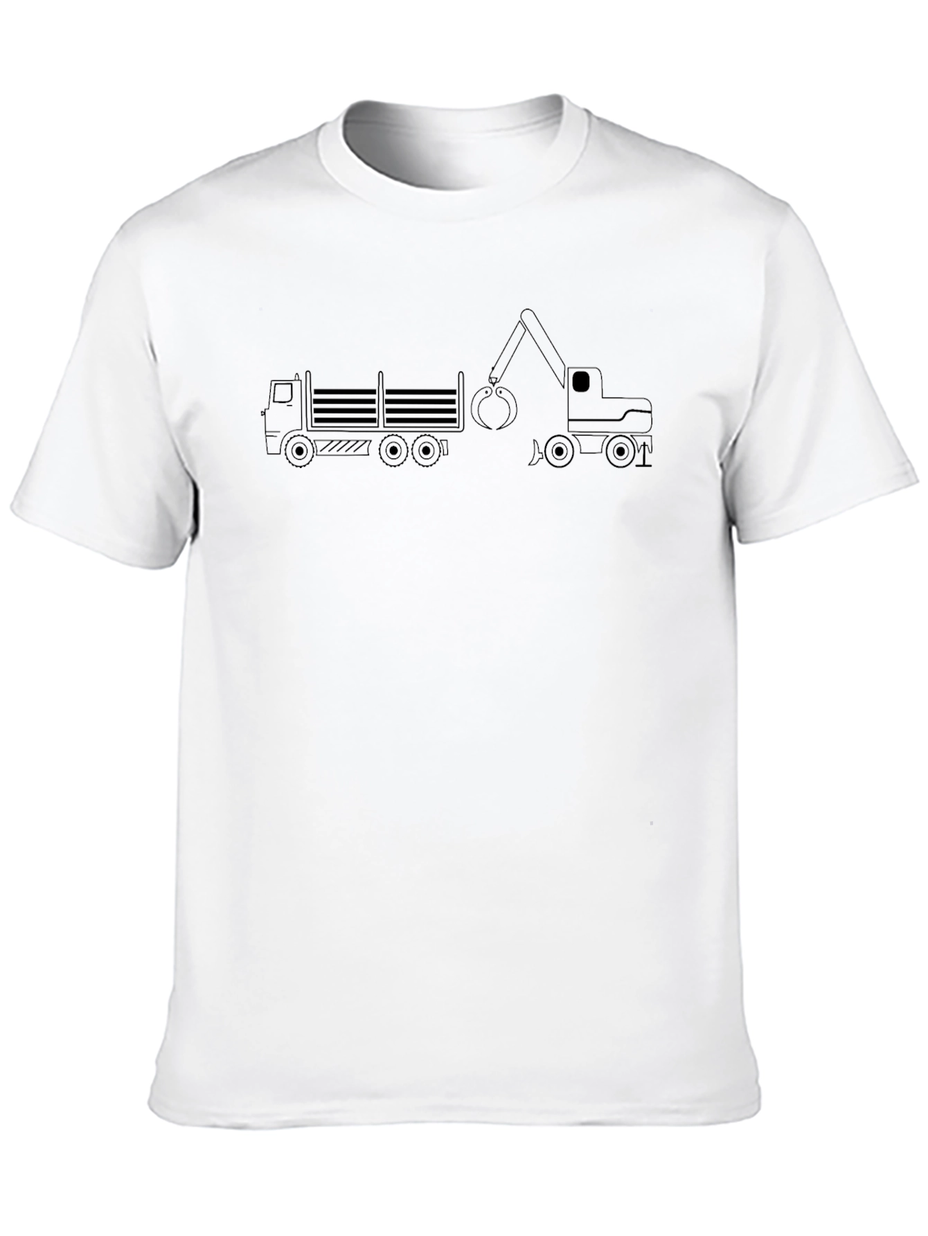 Black Construction Truck T-Shirt - Black view 10