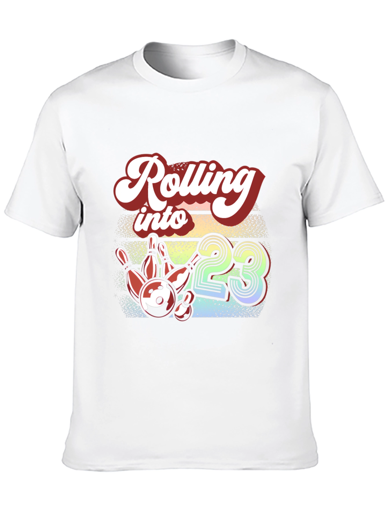 Black Rolling into 23 Bowling Graphic Tee view 10