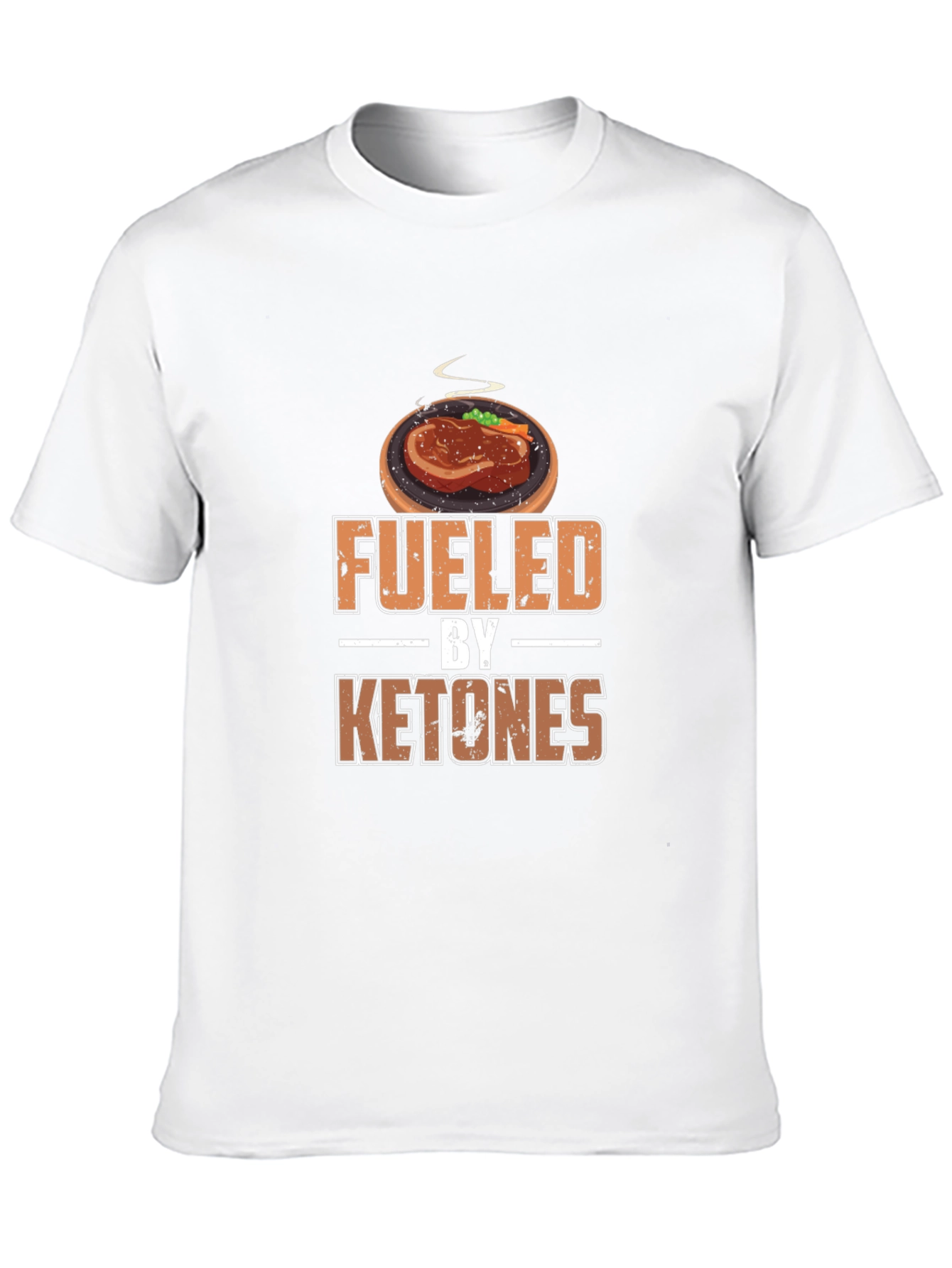 Black Fueled By Ketones Graphic Tee - Keto Diet T-Shirt view 10