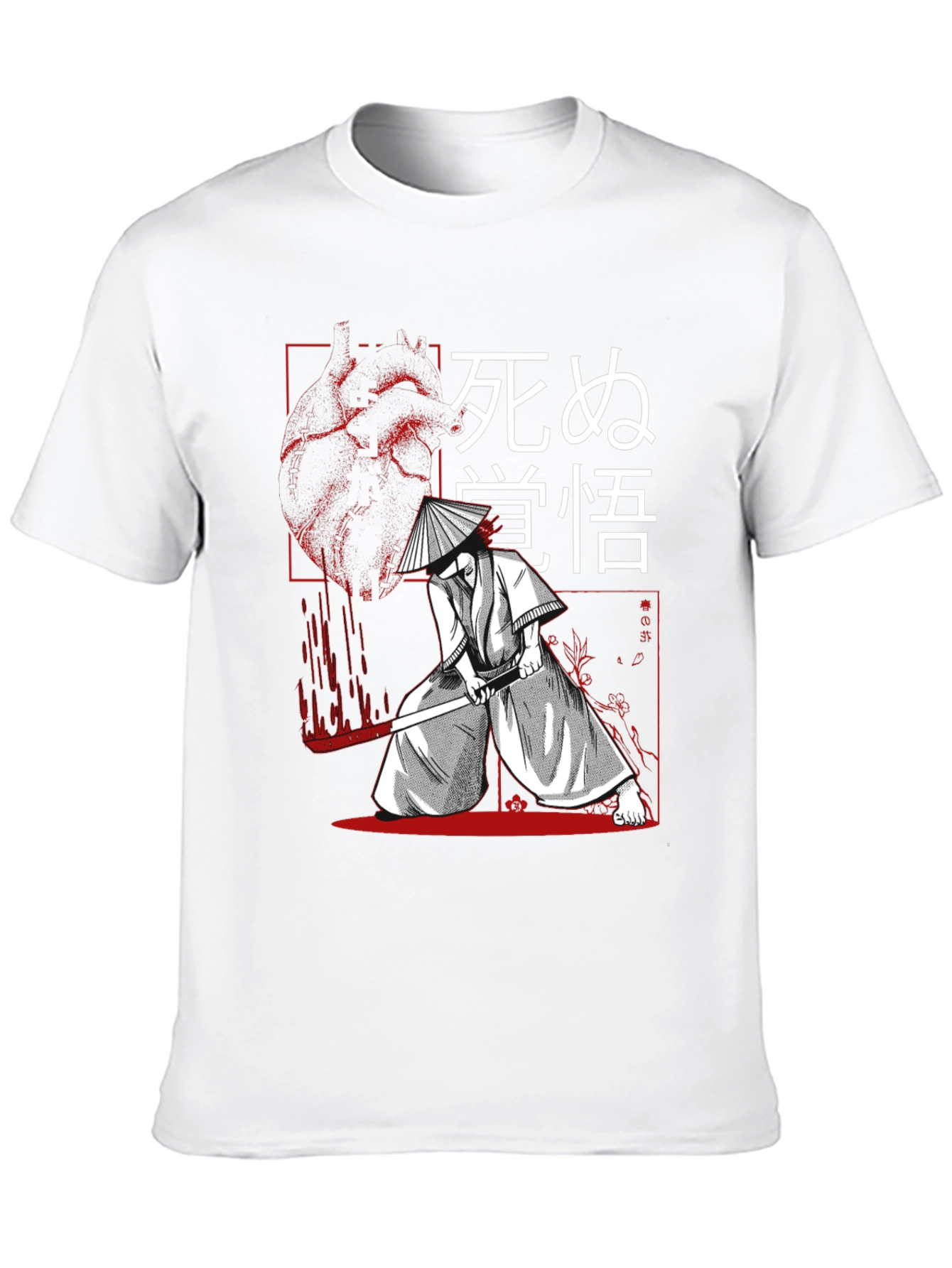 Black Samurai Graphic Tee - Black Cotton T-Shirt view 10