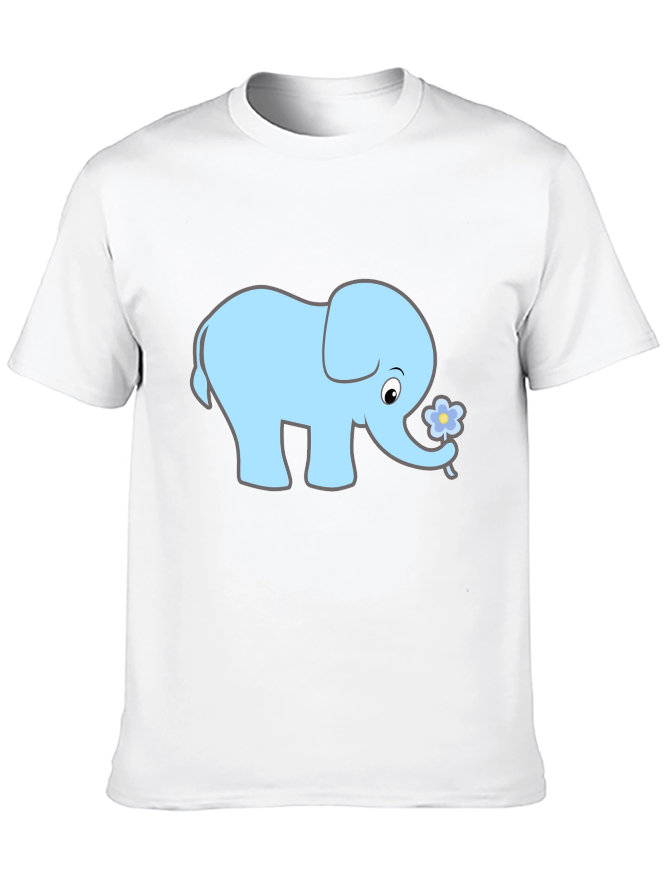 Black Cute Elephant Graphic Tee - Black view 10