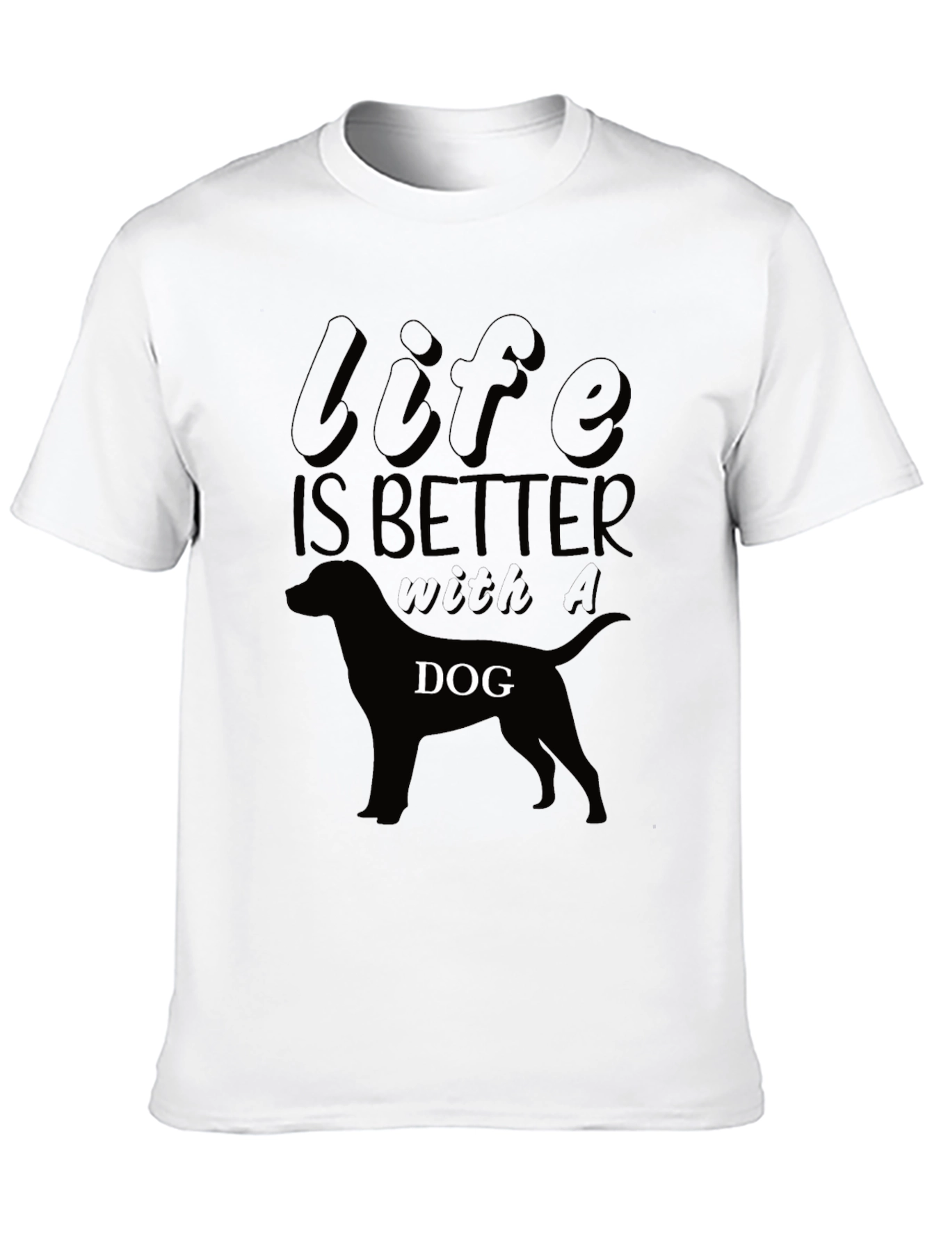 Black Life is Better With A Dog Black T-Shirt view 10
