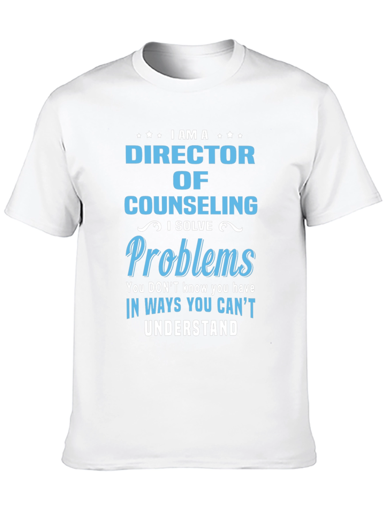 Black Director of Counseling T-Shirt - I Solve Problems Tee view 10