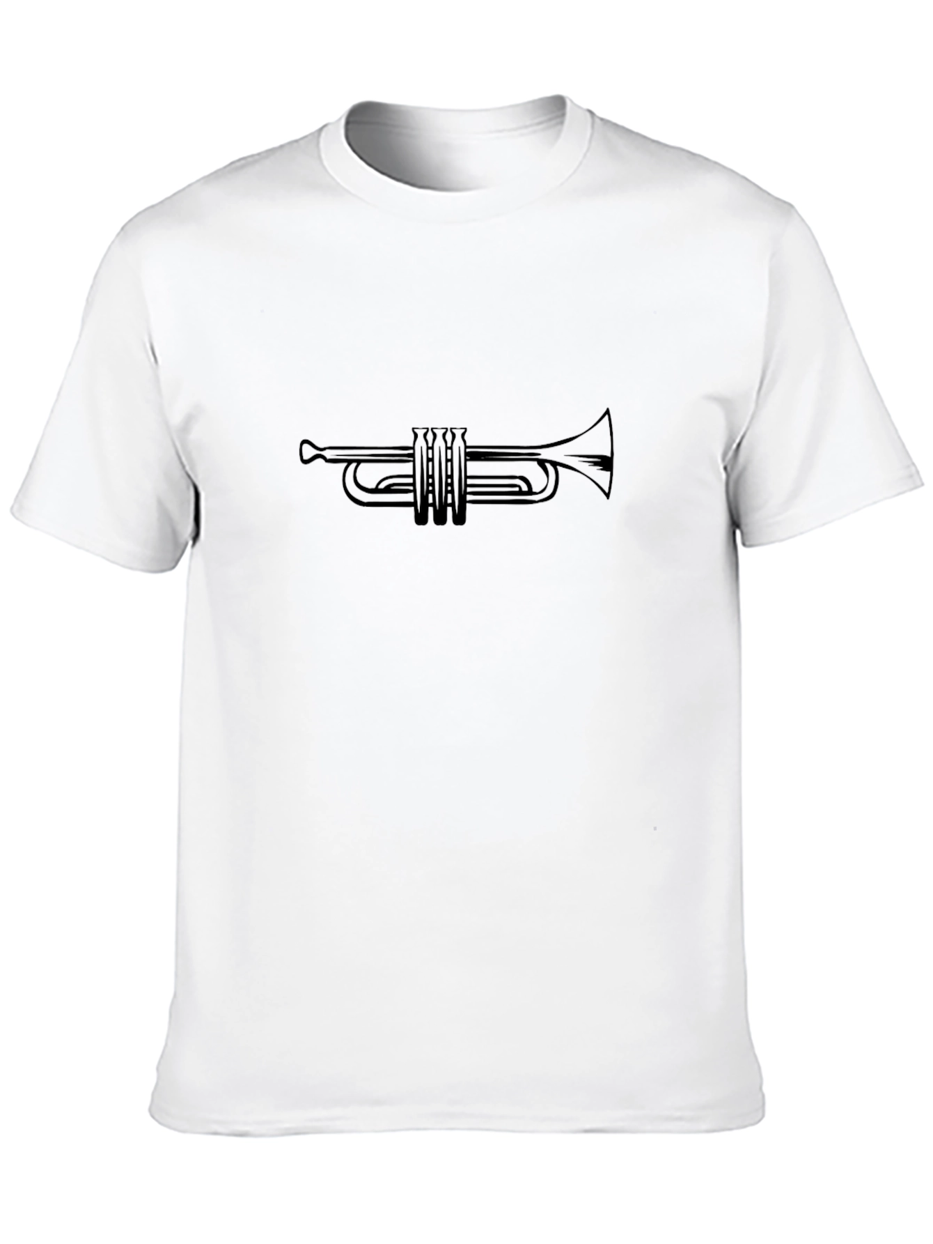 Black Trumpet Graphic T-Shirt - Musician Style view 10