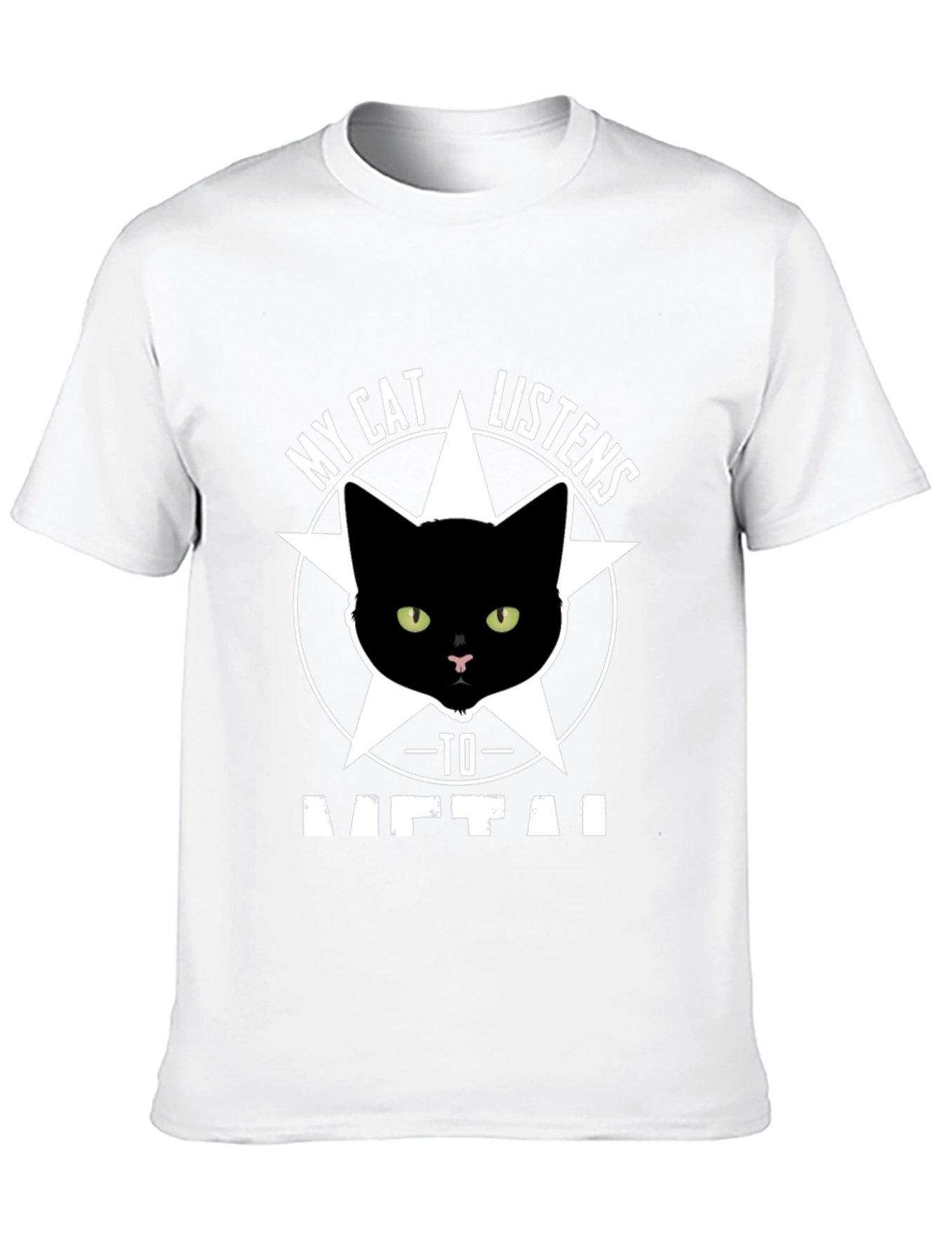 Black My Cat Listens to Metal T-Shirt view 10