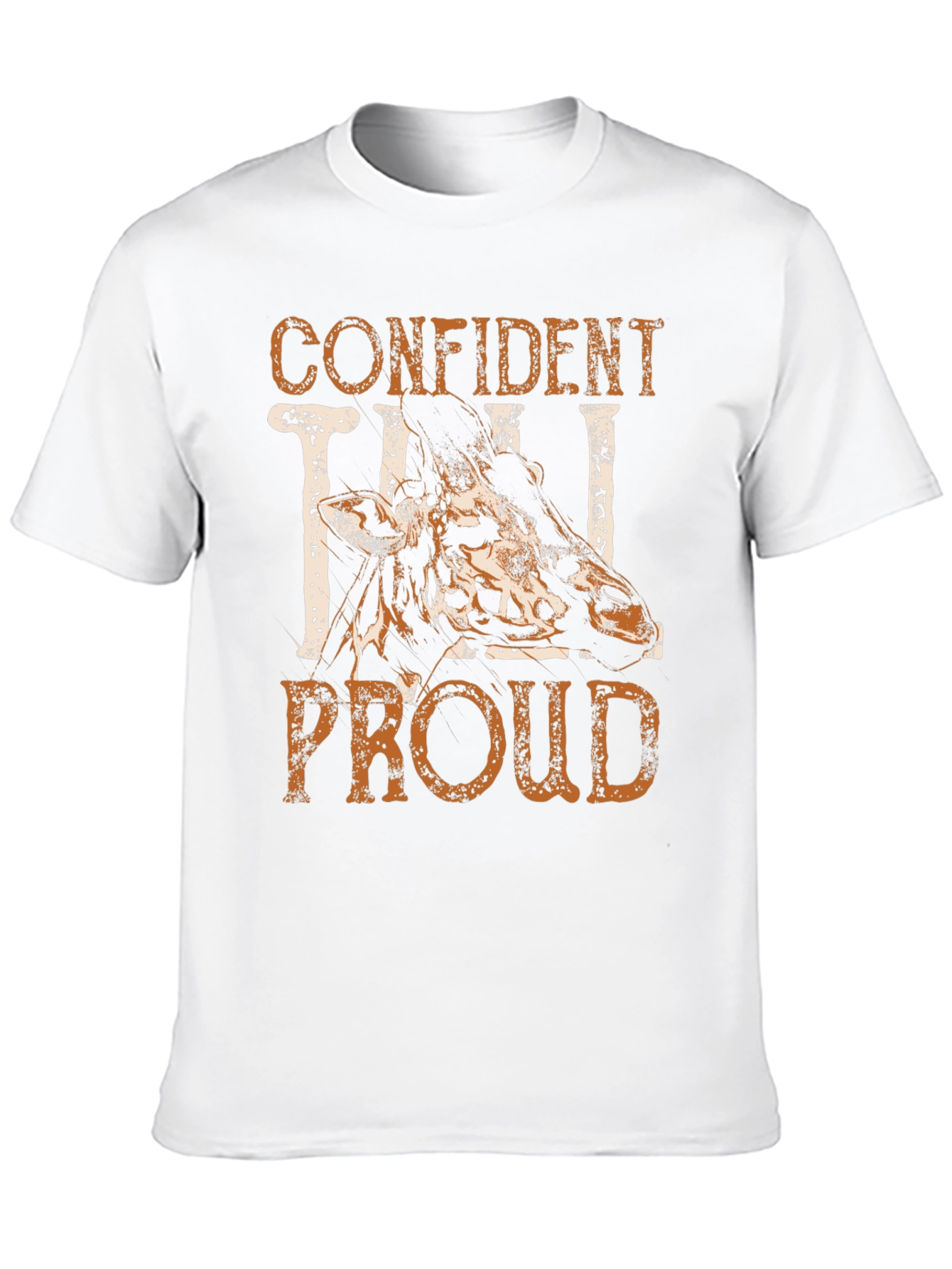 Black Confident Tall Proud Giraffe Graphic Tee view 10
